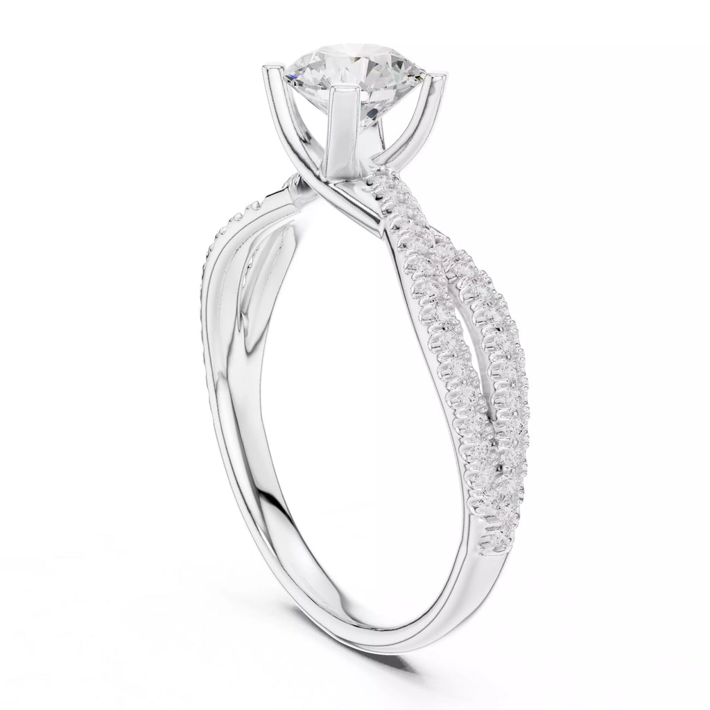 Crossover Split Shank Ring - Round