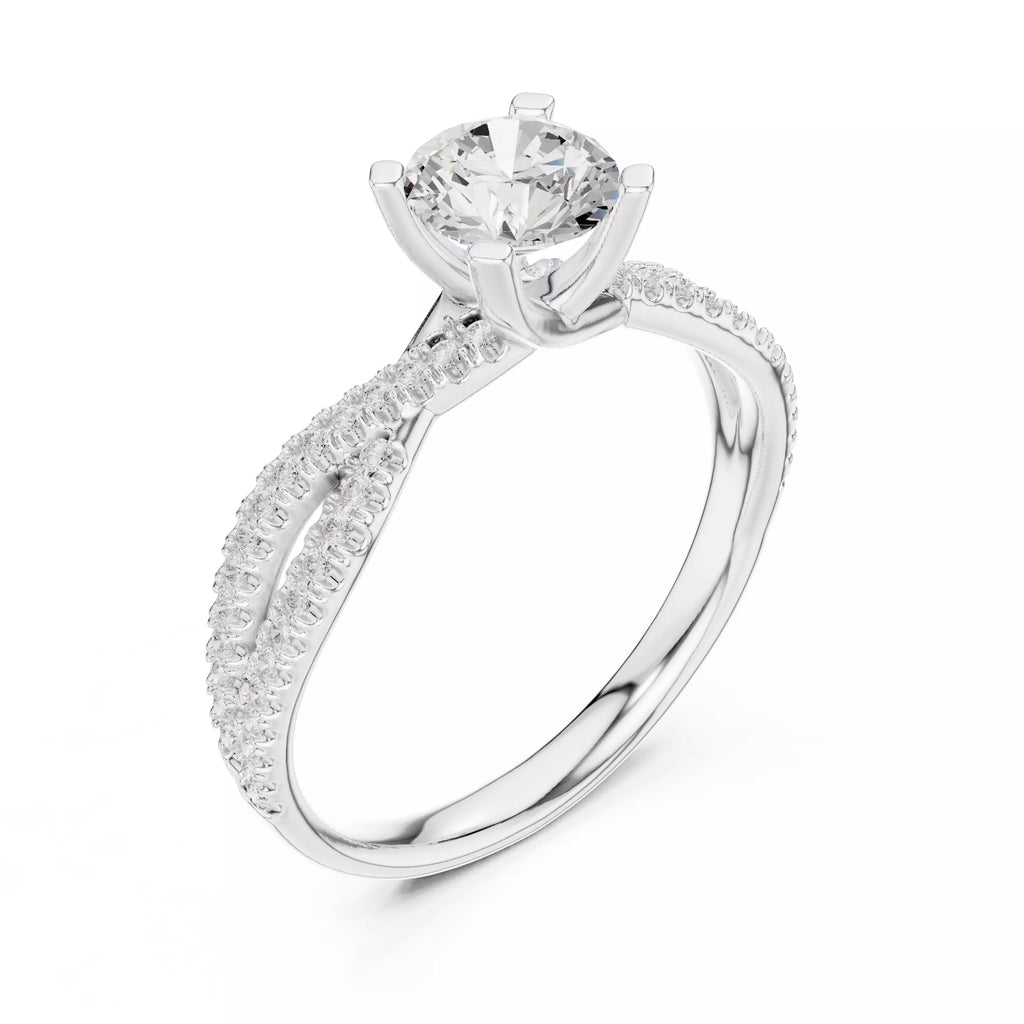 Crossover Split Shank Ring - Round