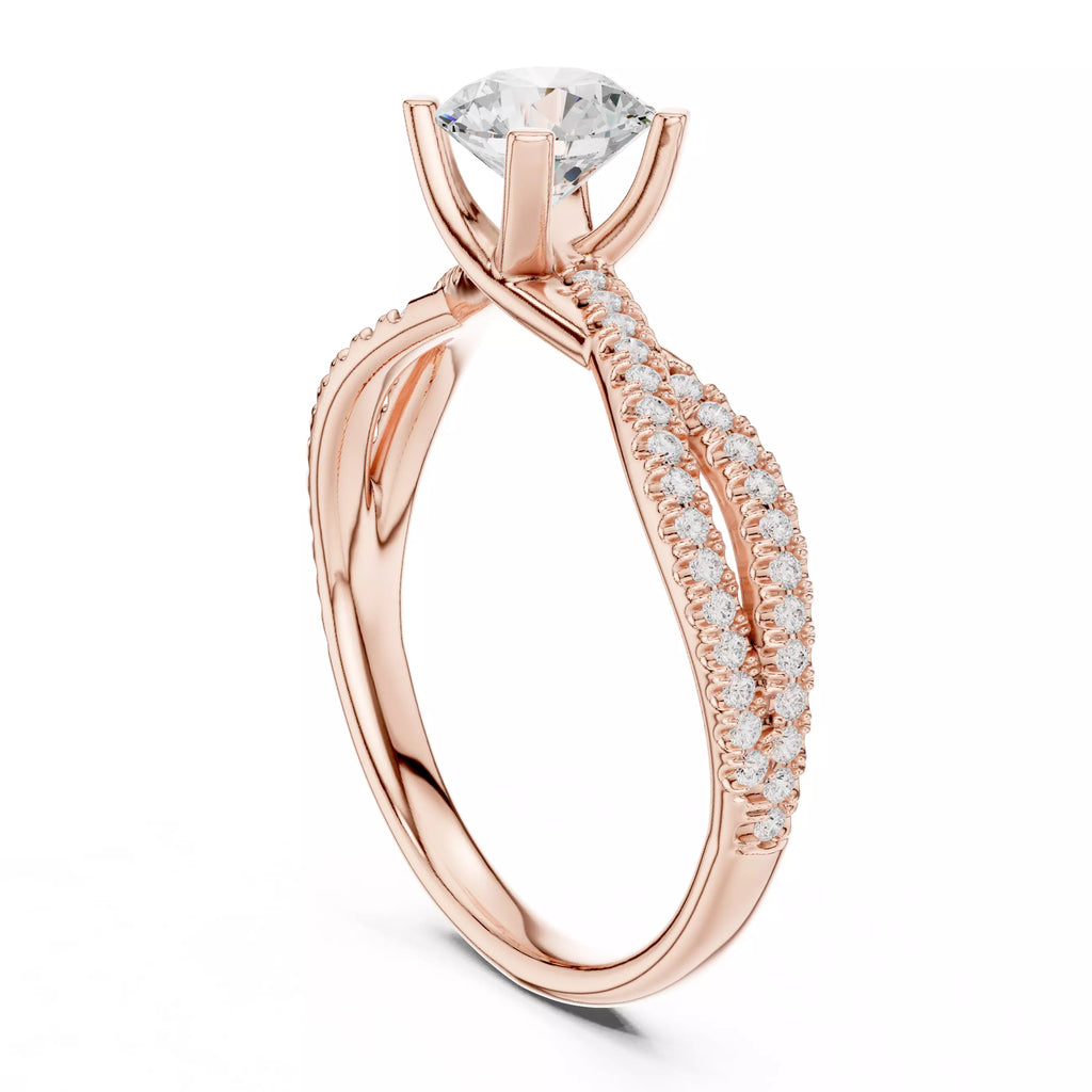 Crossover Split Shank Ring - Round