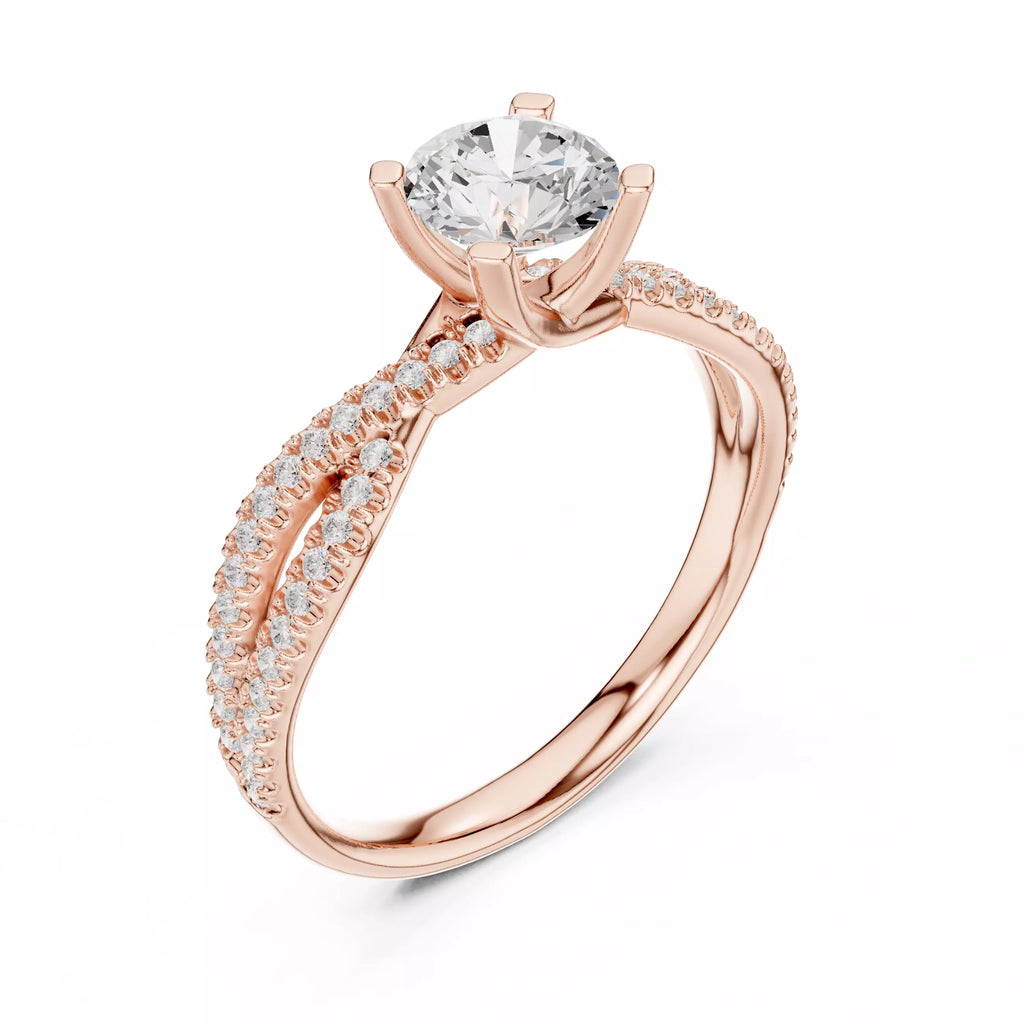 Crossover Split Shank Ring - Round