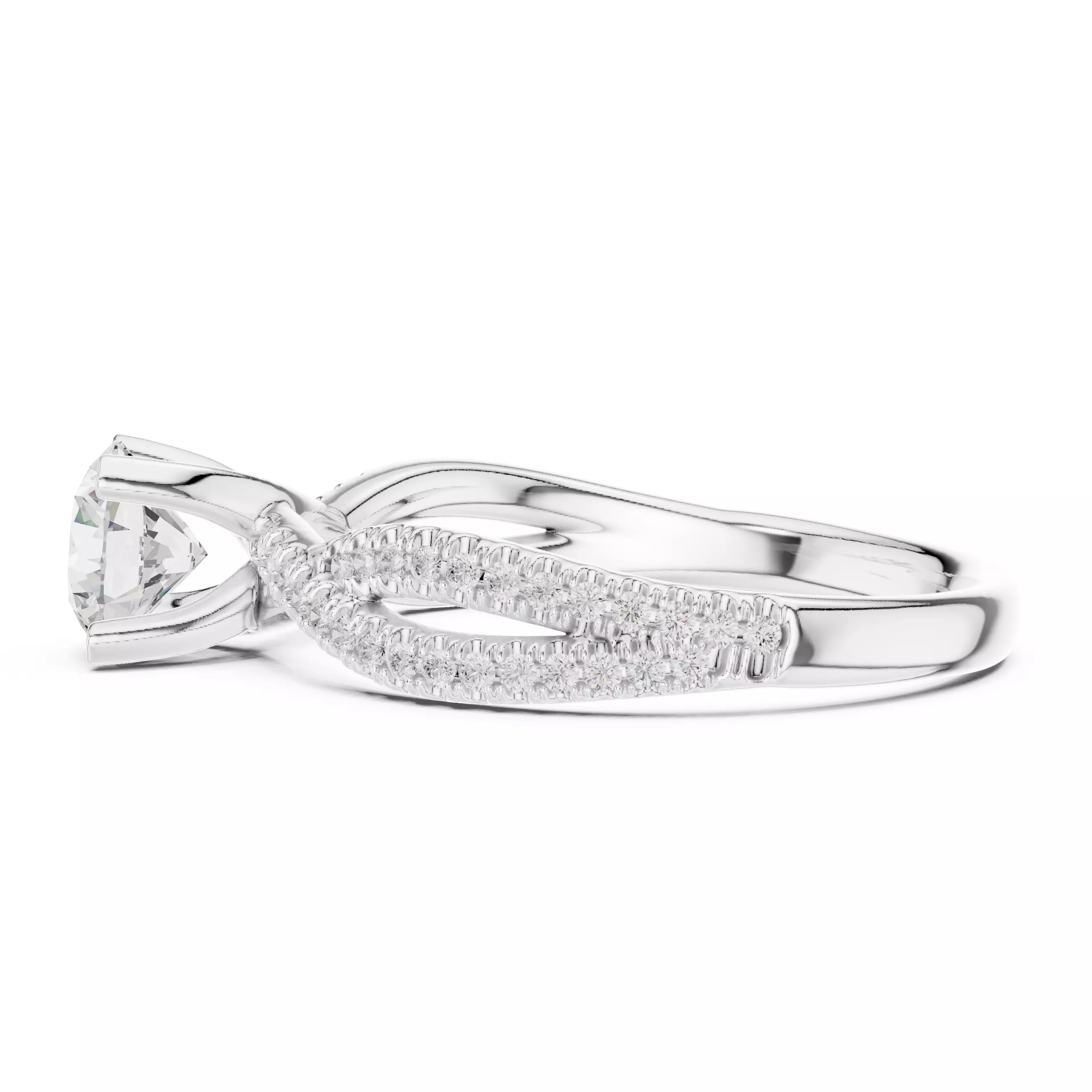 Crossover Split Shank Ring - Round