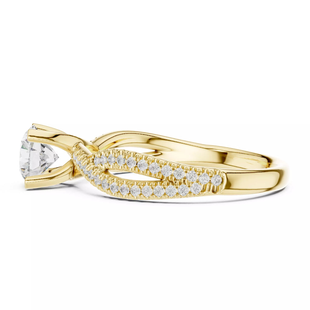 Crossover Split Shank Ring - Round