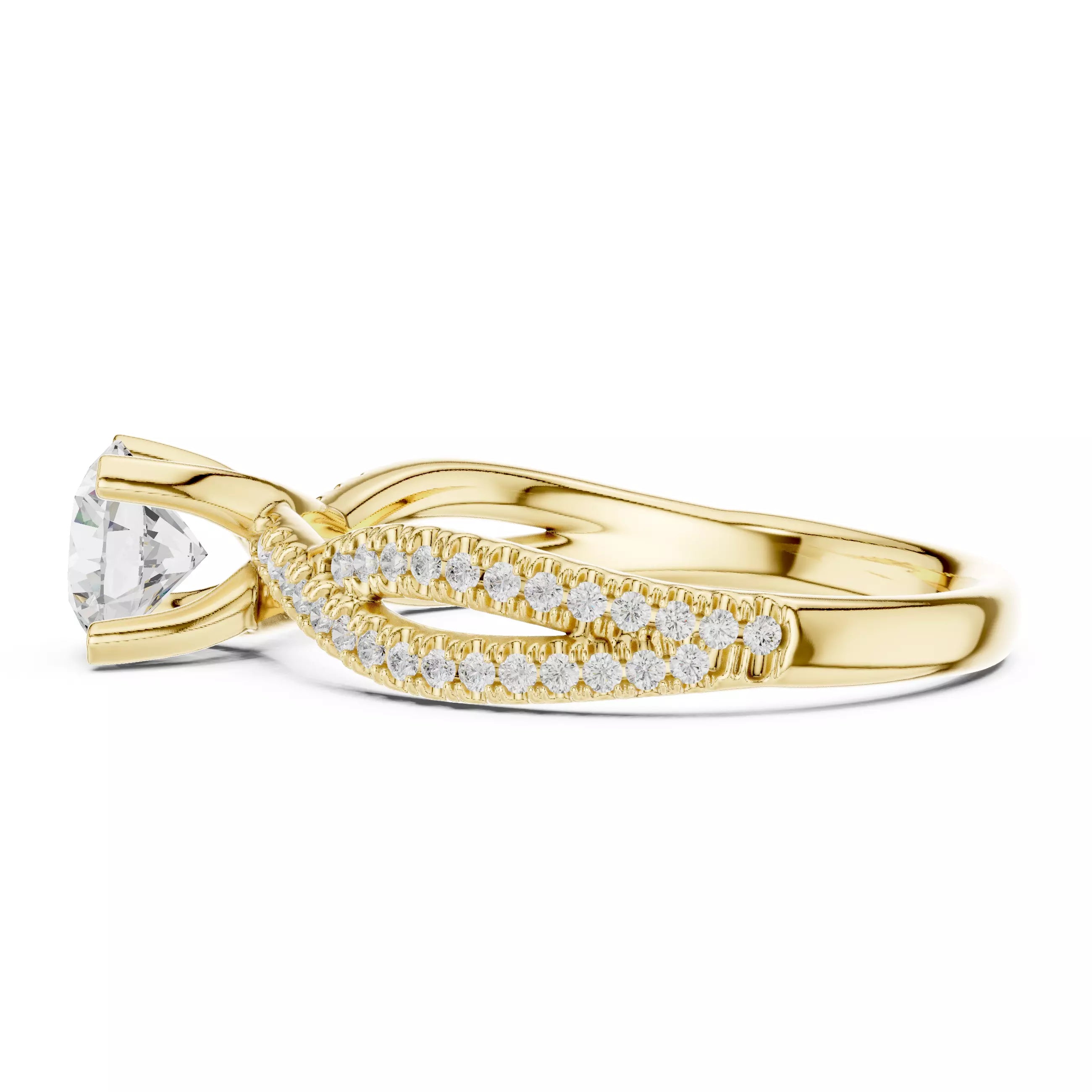 Crossover Split Shank Ring - Round
