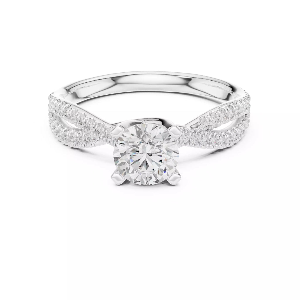 Crossover Split Shank Ring - Round