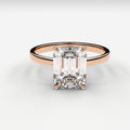 Classic Solitaire Ring - Emerald Cut