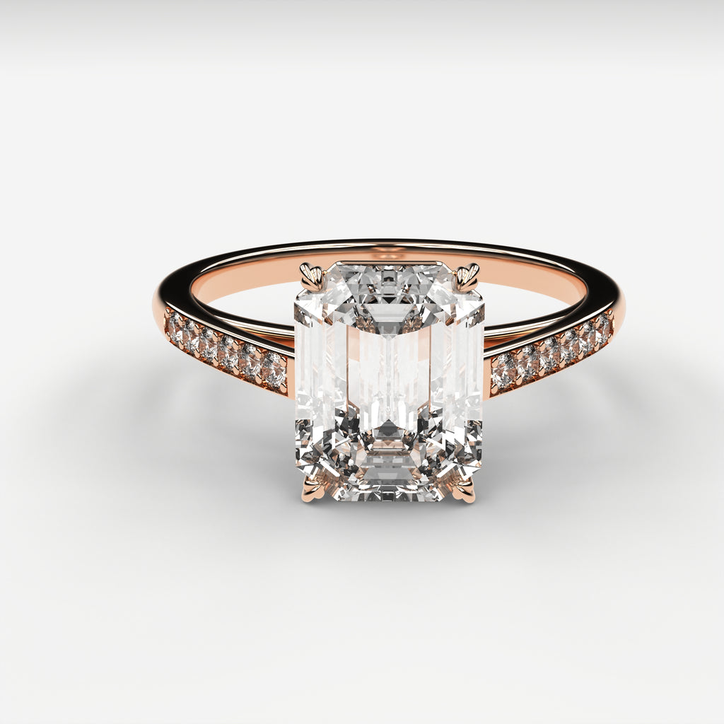 Minimal Cathedral Ring - Emerald