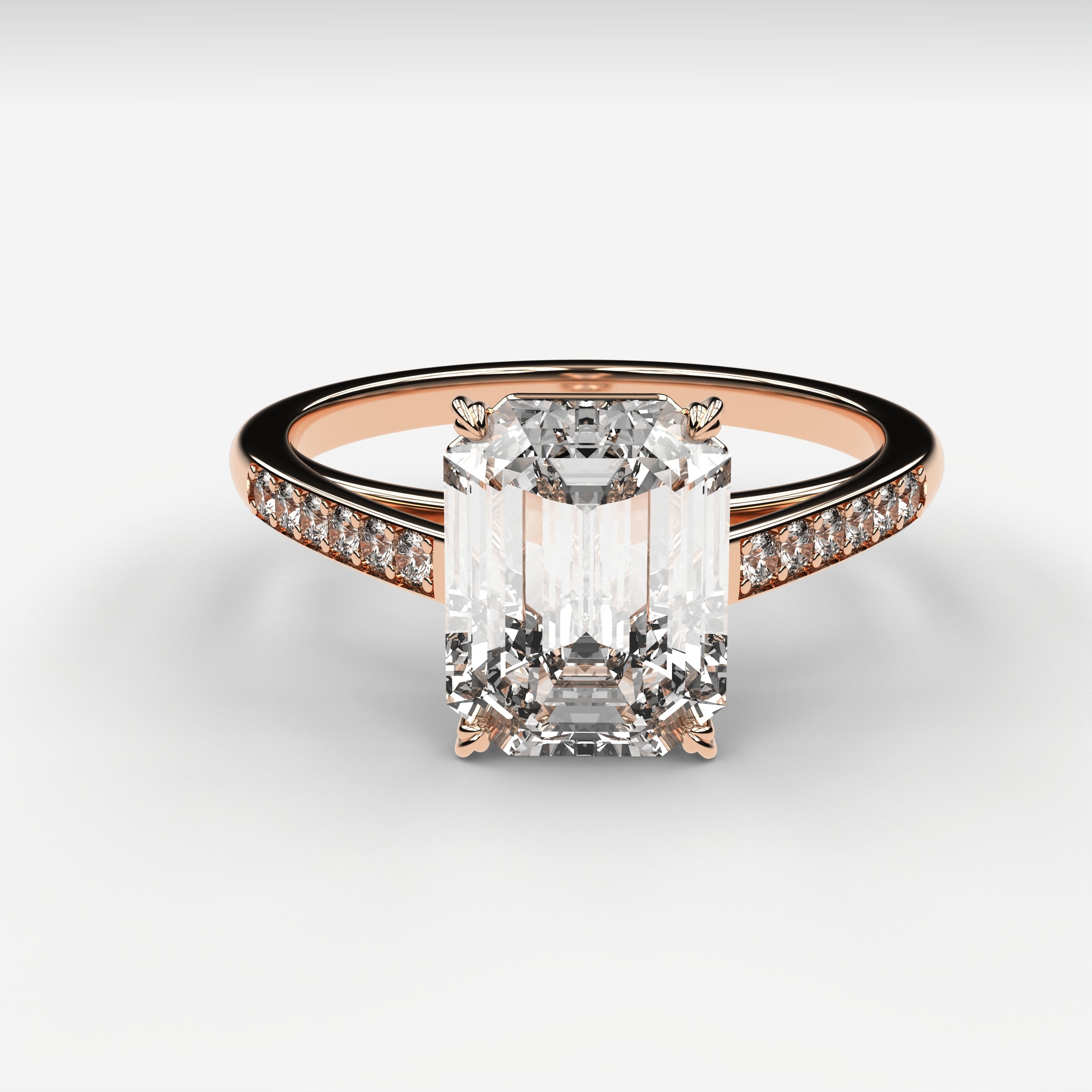 Minimal Cathedral Ring - Emerald