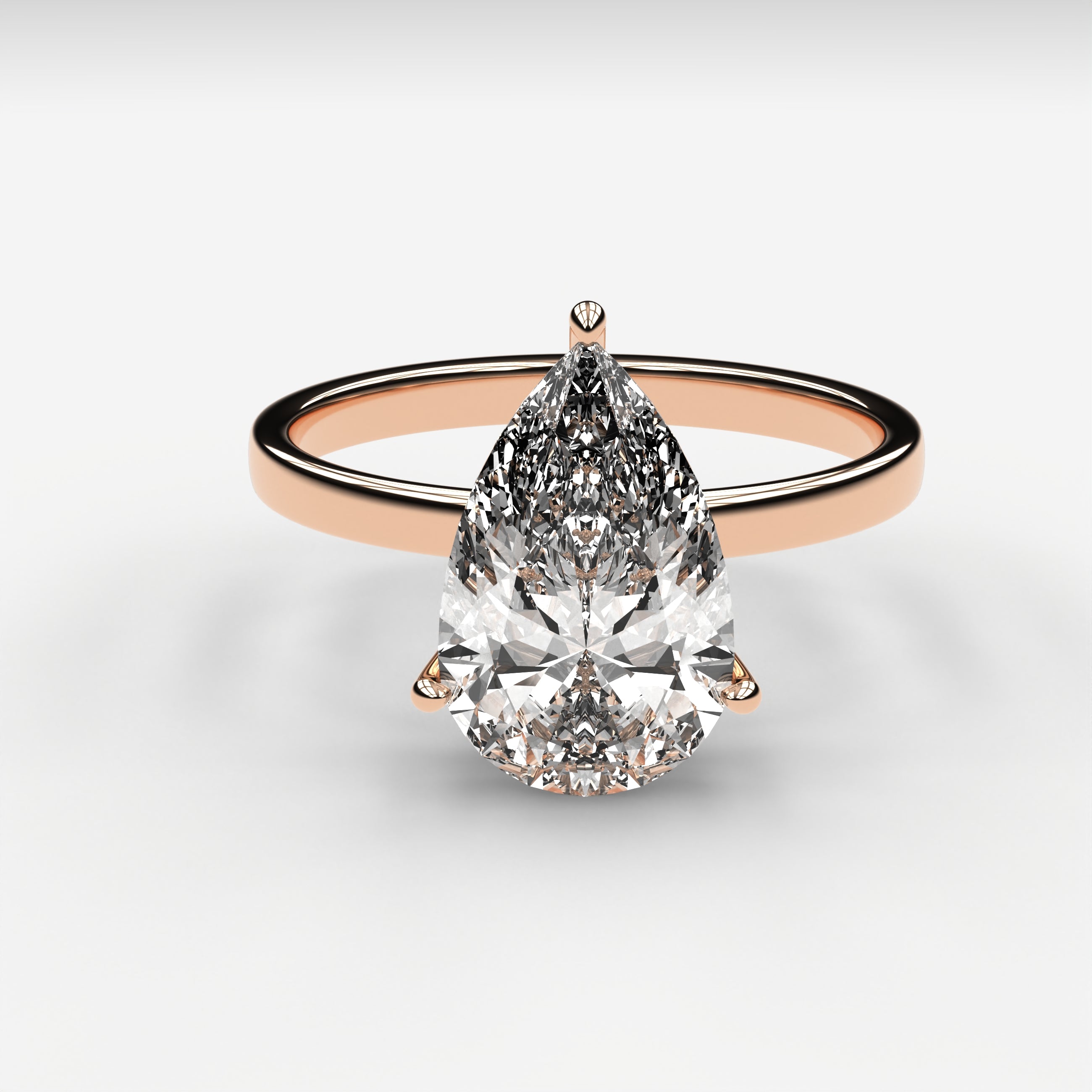 Classic Solitaire Ring - Pear