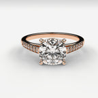 Minimal Cathedral Ring - Cushion
