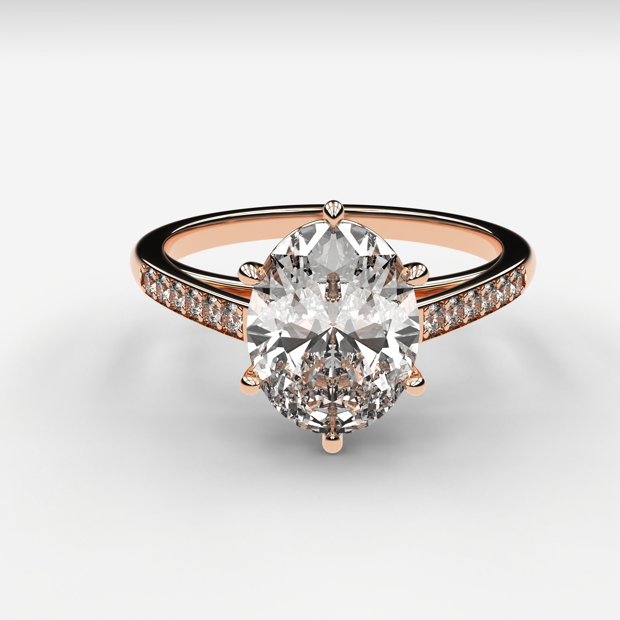 Minimal Cathedral Ring - Oval