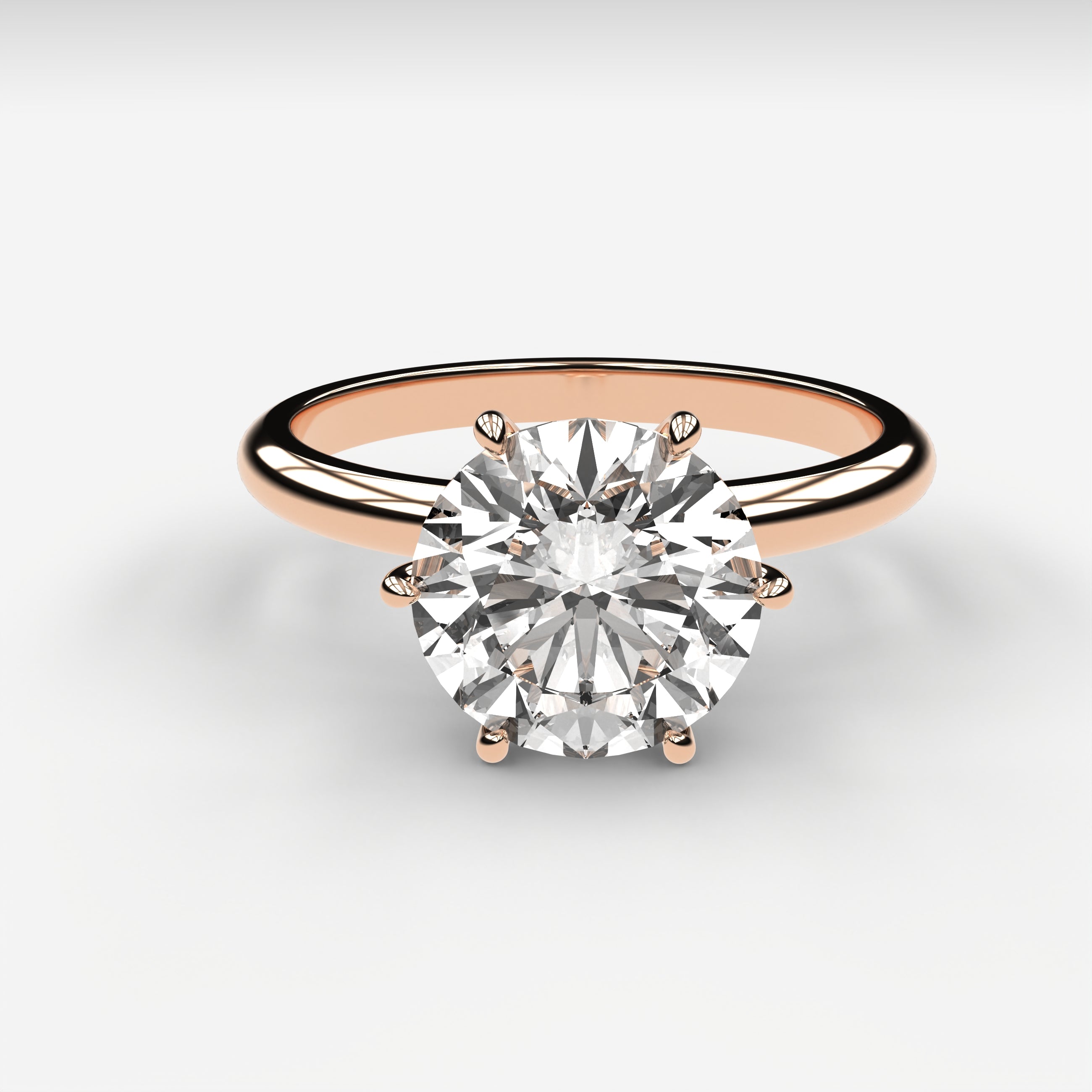 Minimal Solitaire Ring - Round