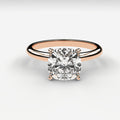 Minimal Solitaire Ring - Cushion