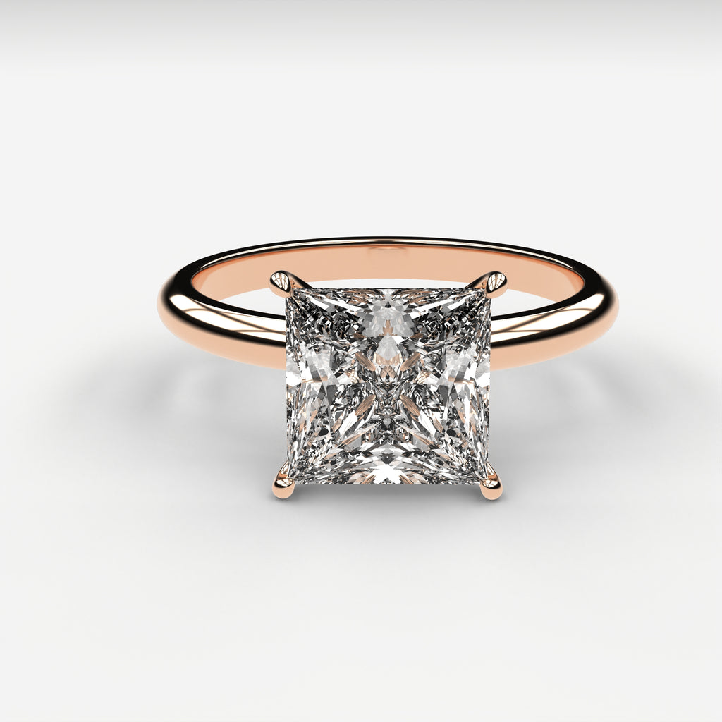 Minimal Solitaire Ring - Princess