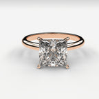 Minimal Solitaire Ring - Princess