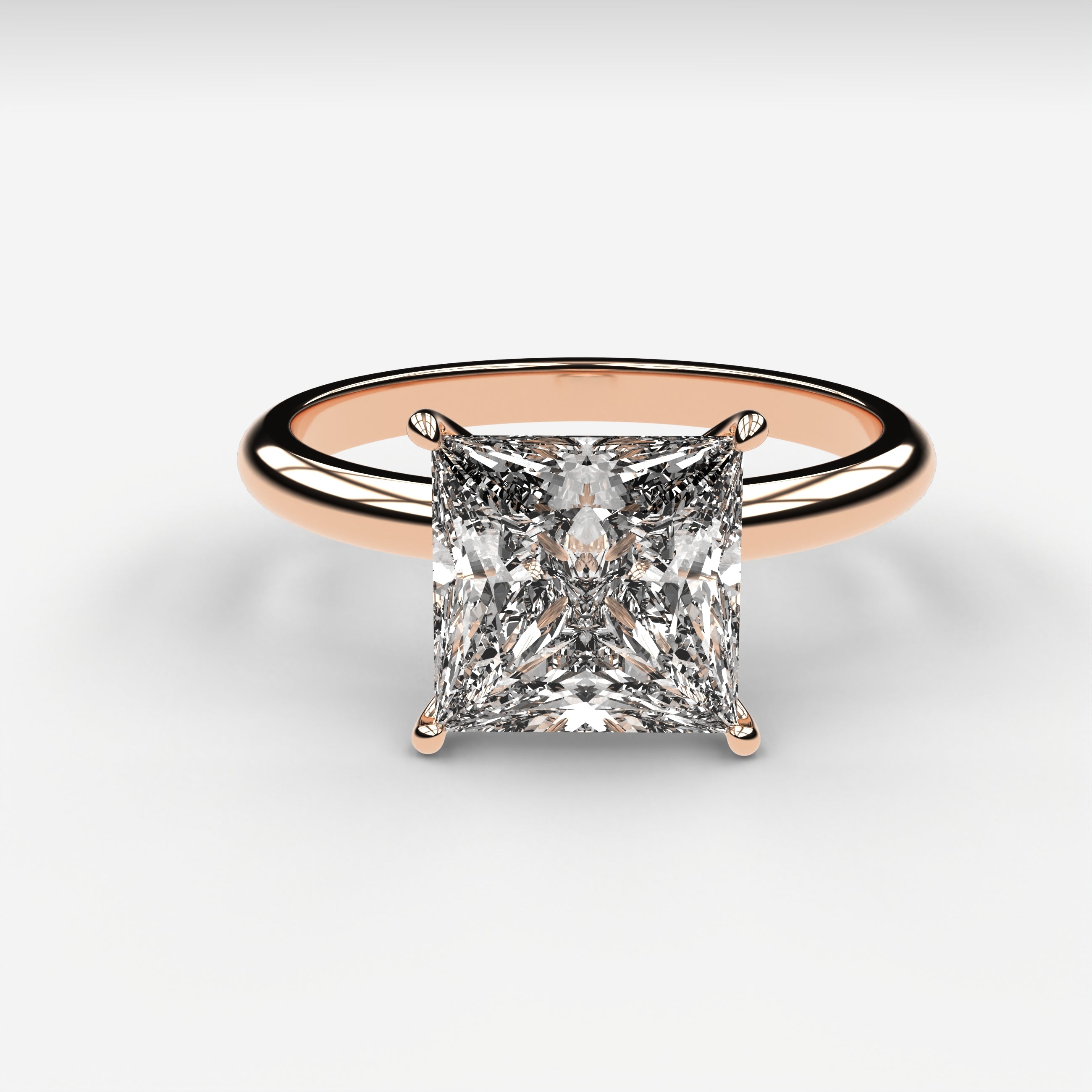 Minimal Solitaire Ring - Princess