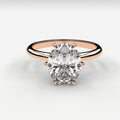 Minimal Solitaire Ring - Oval