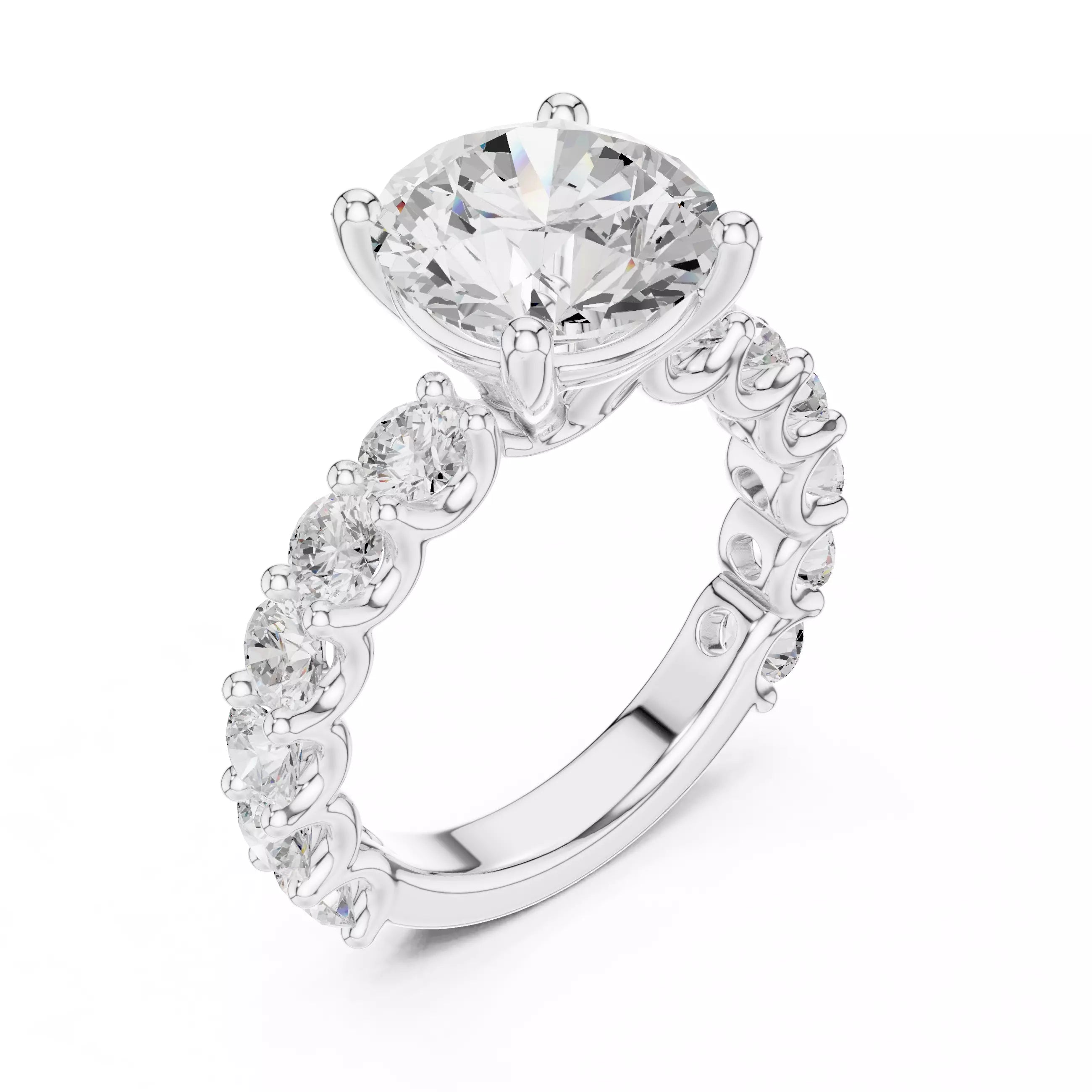 Eternity Solitaire Ring - Round