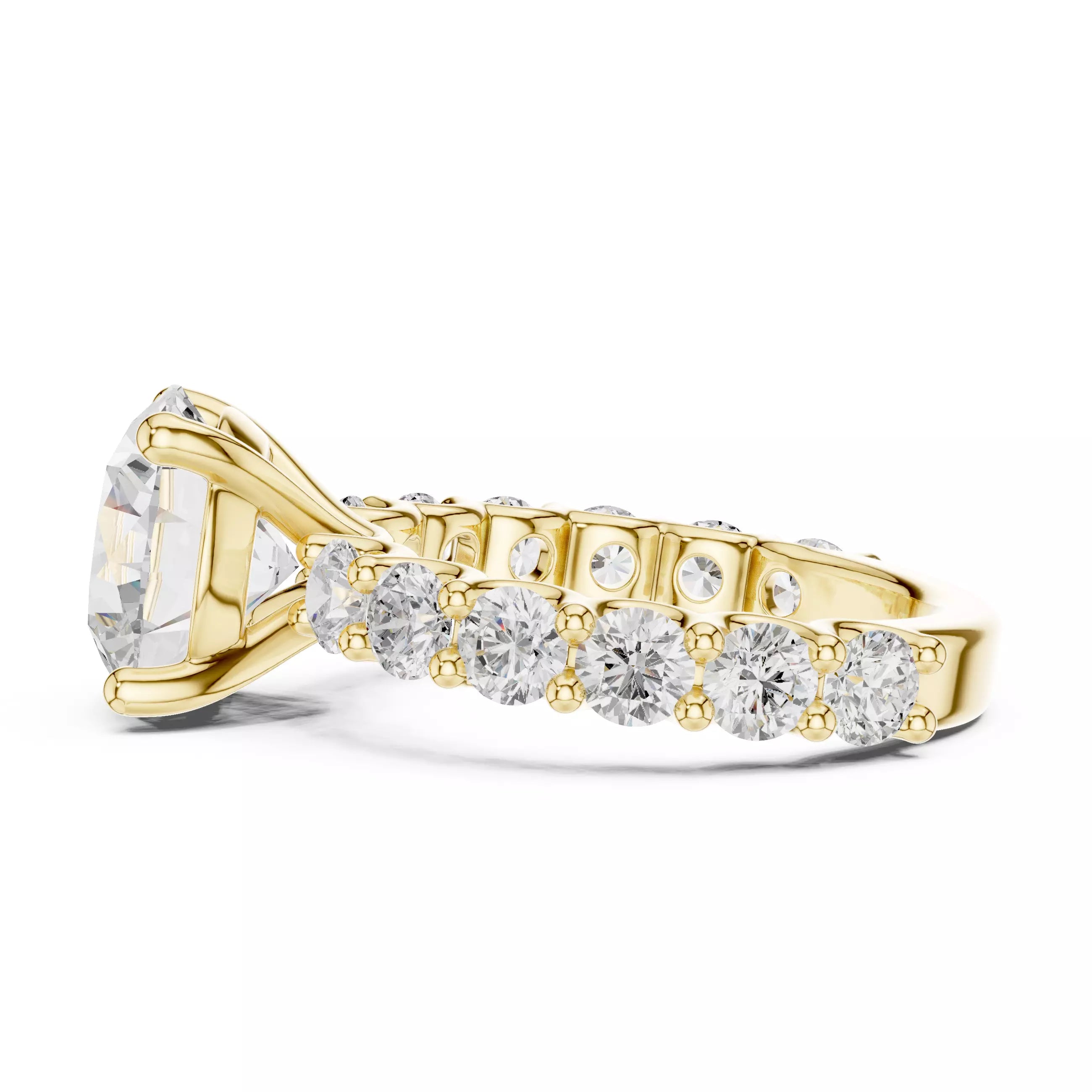 Eternity Solitaire Ring - Cushion