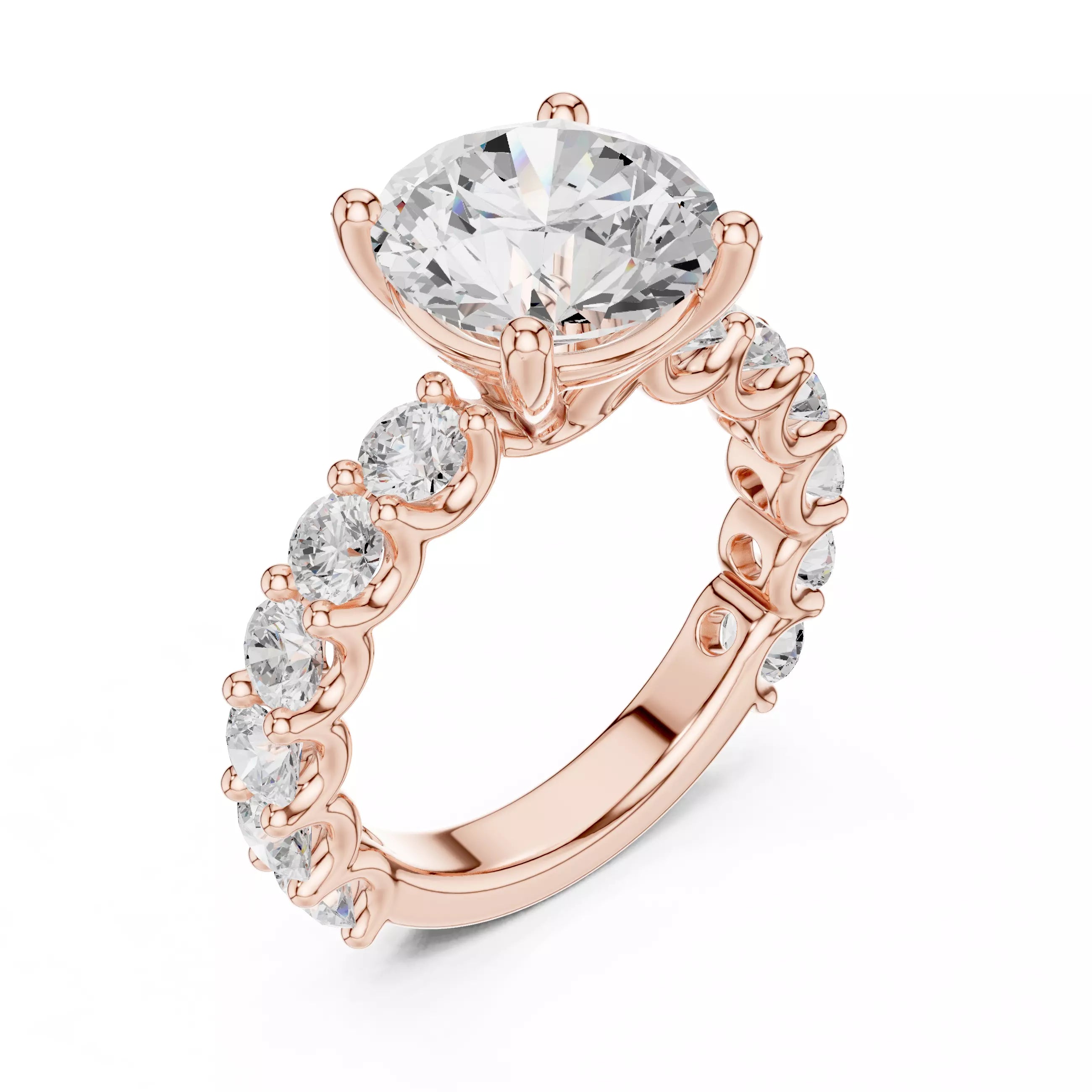 Eternity Solitaire Ring - Cushion