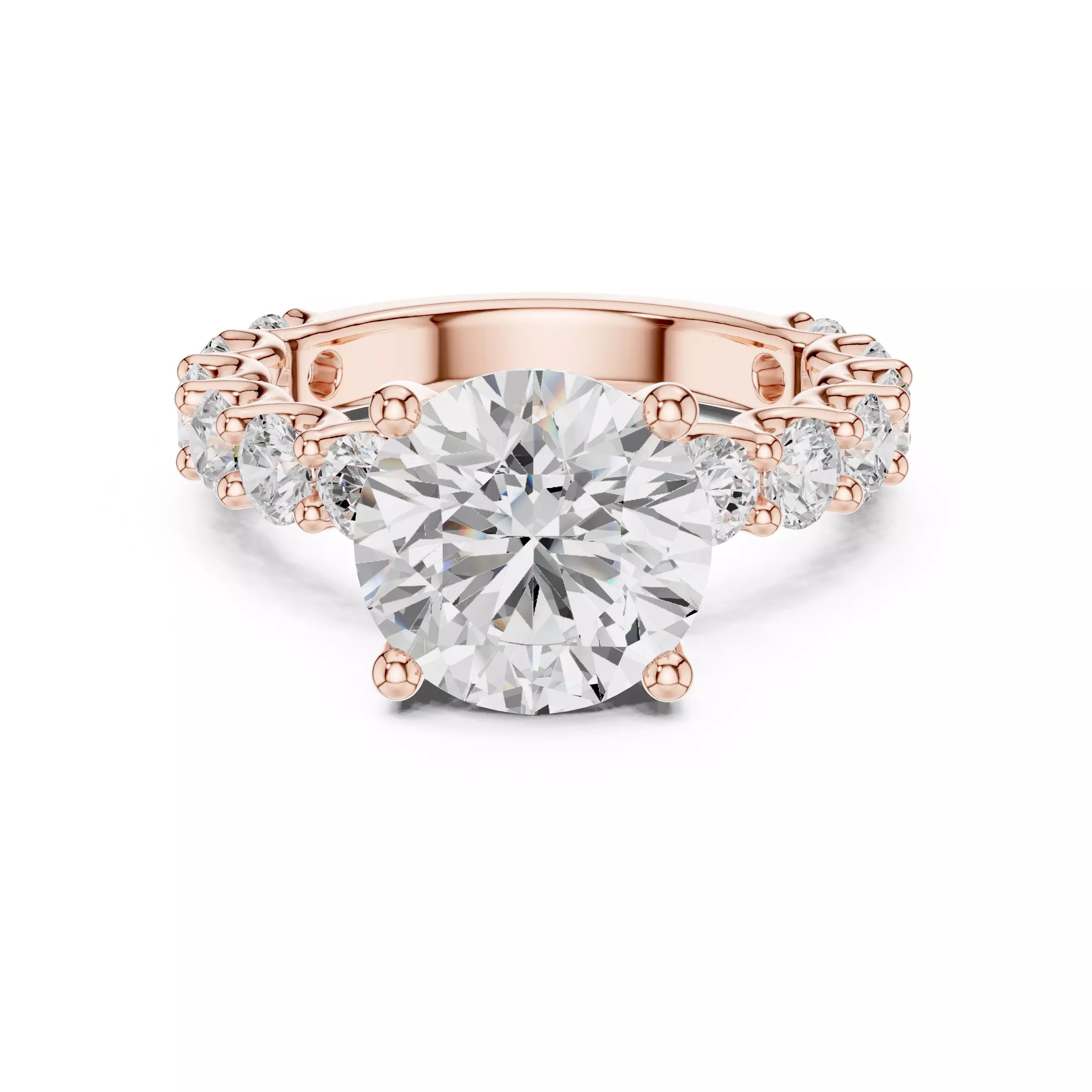 Eternity Solitaire Ring - Cushion