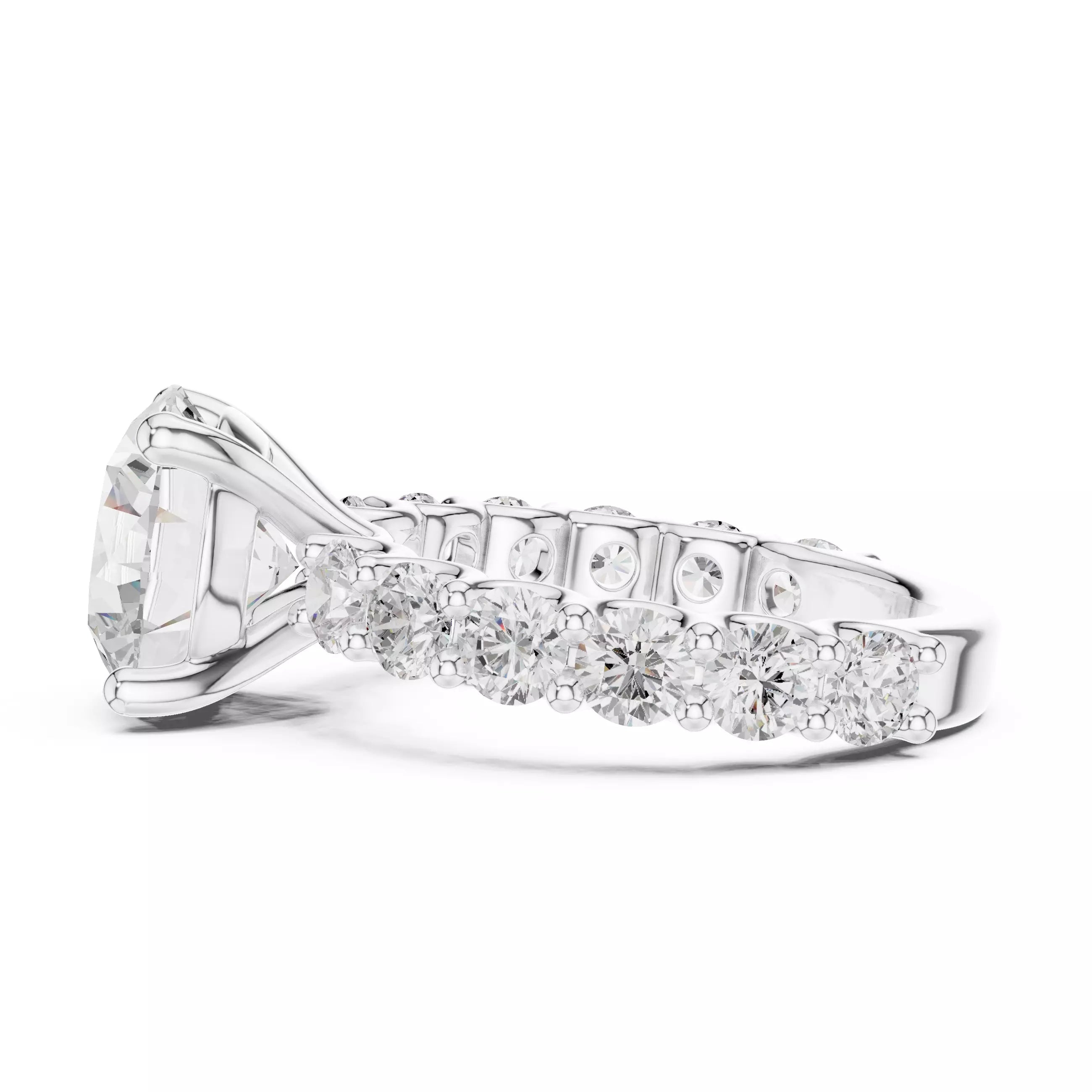 Eternity Solitaire Ring - Cushion
