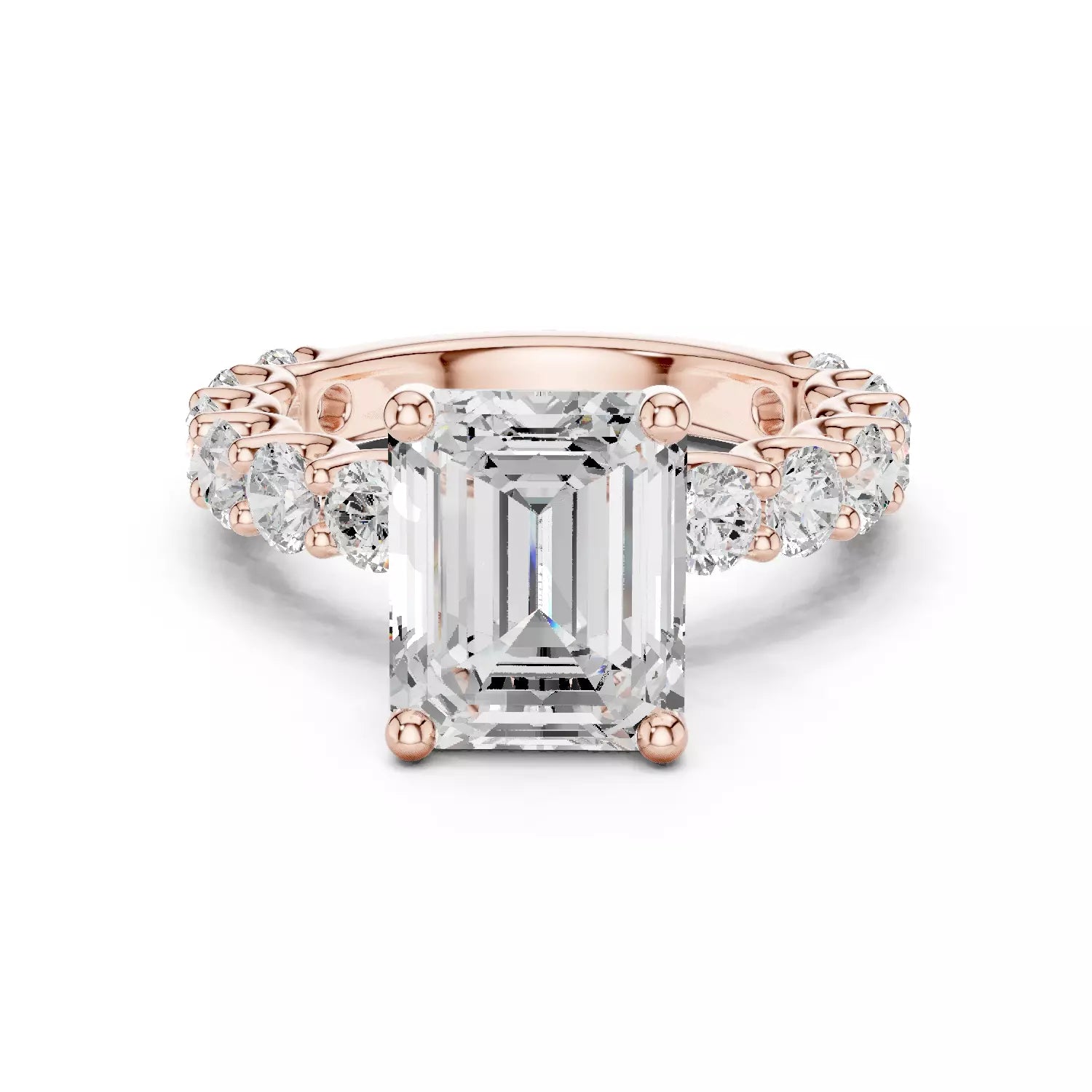 Eternity Solitaire Ring - Emerald cut