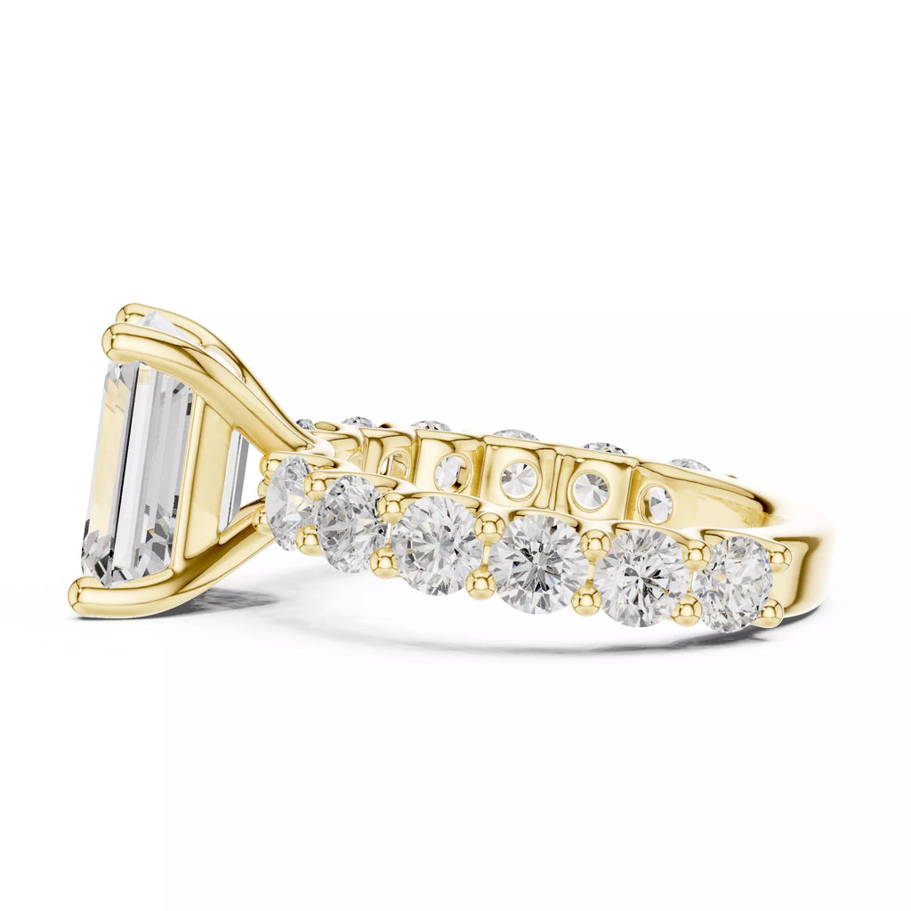 Eternity Solitaire Ring - Emerald cut