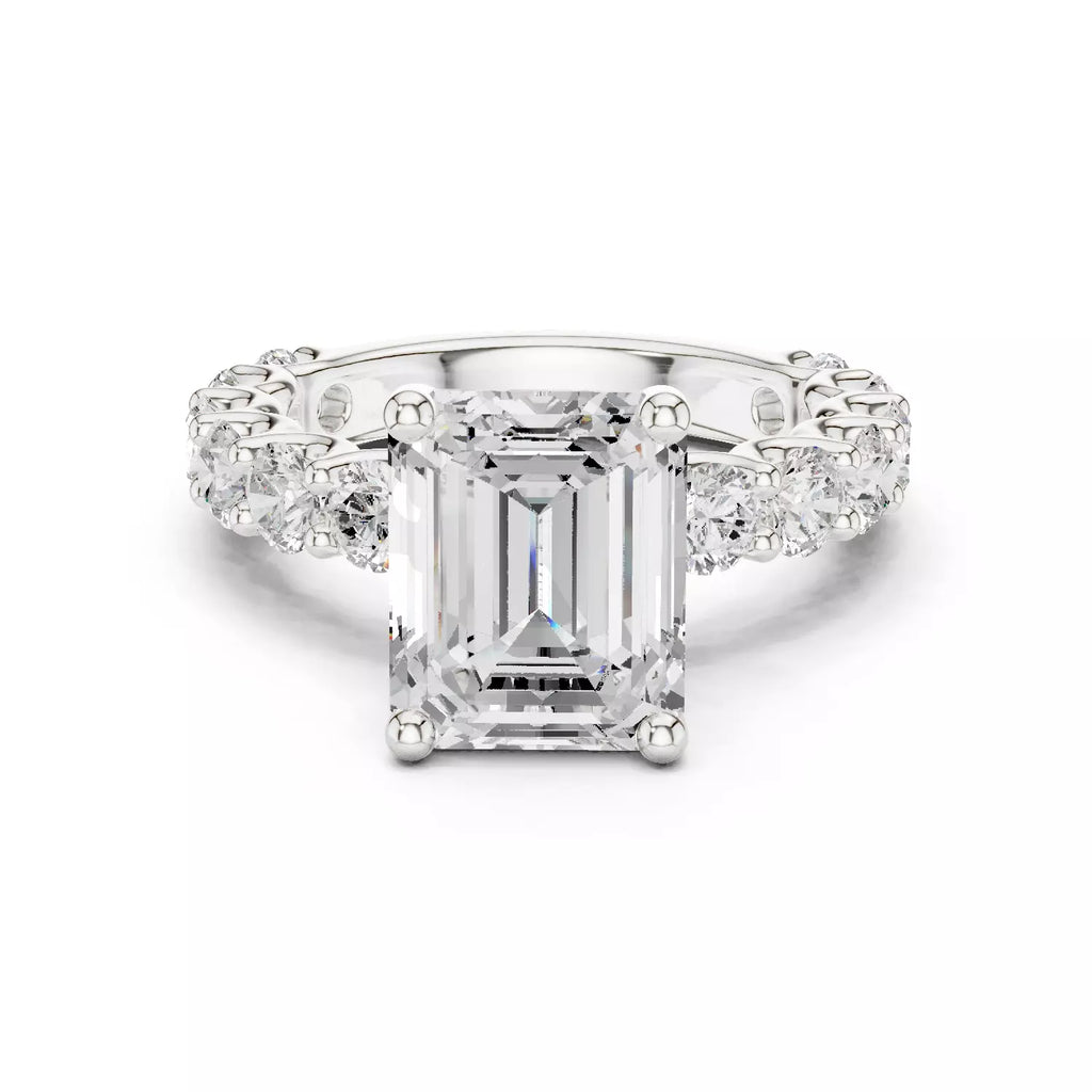 Eternity Solitaire Ring - Emerald cut