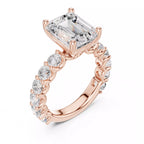 Eternity Solitaire Ring - Emerald cut