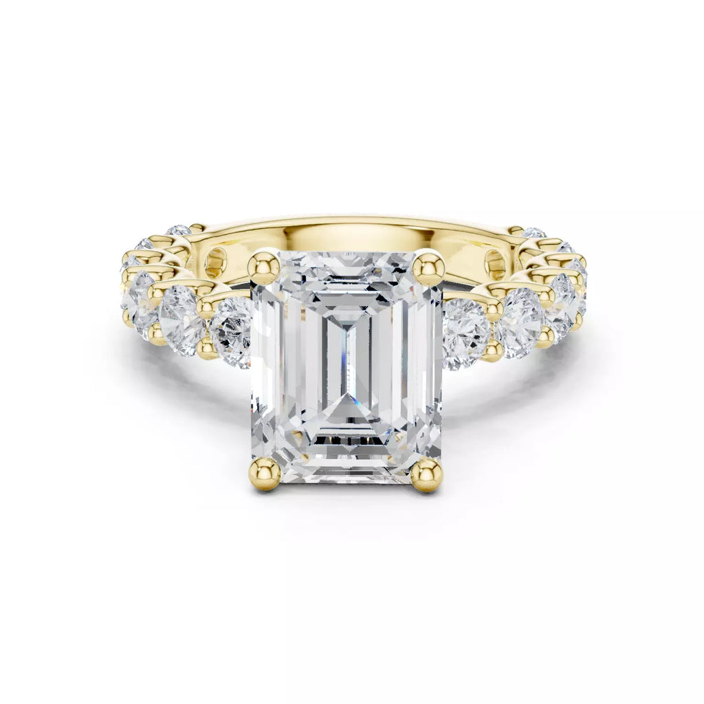 Eternity Solitaire Ring - Emerald cut