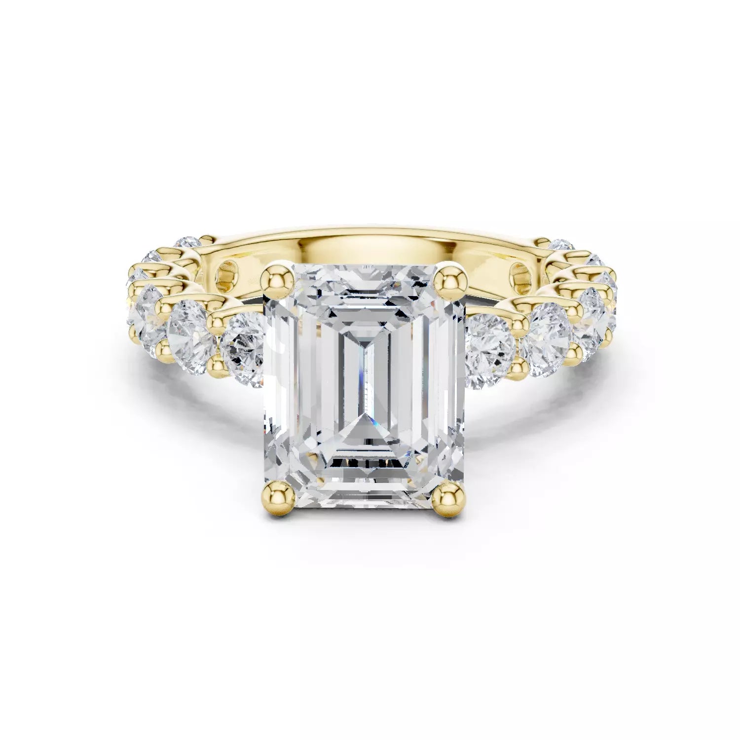 Eternity Solitaire Ring - Emerald cut