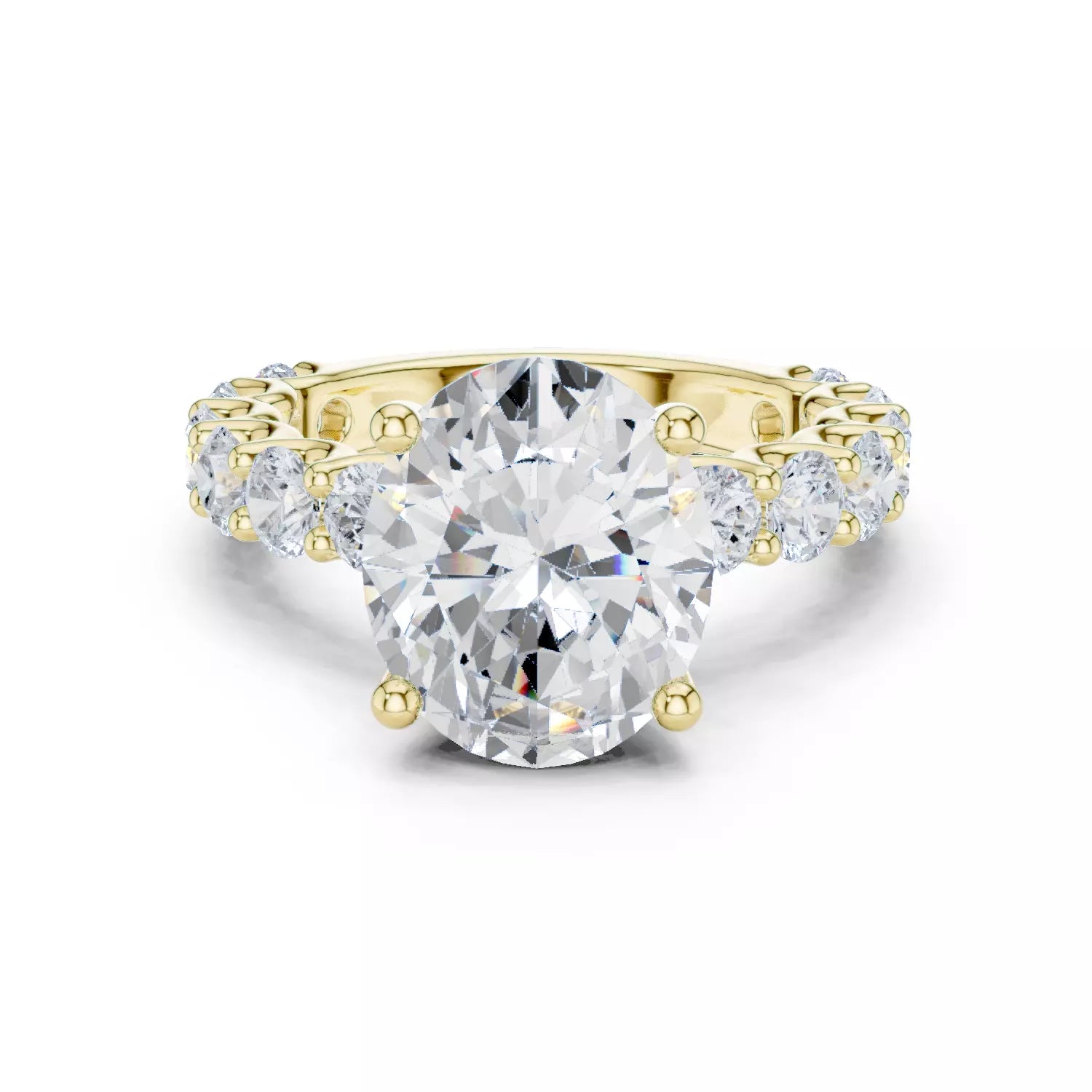 Eternity Solitaire Ring - Oval
