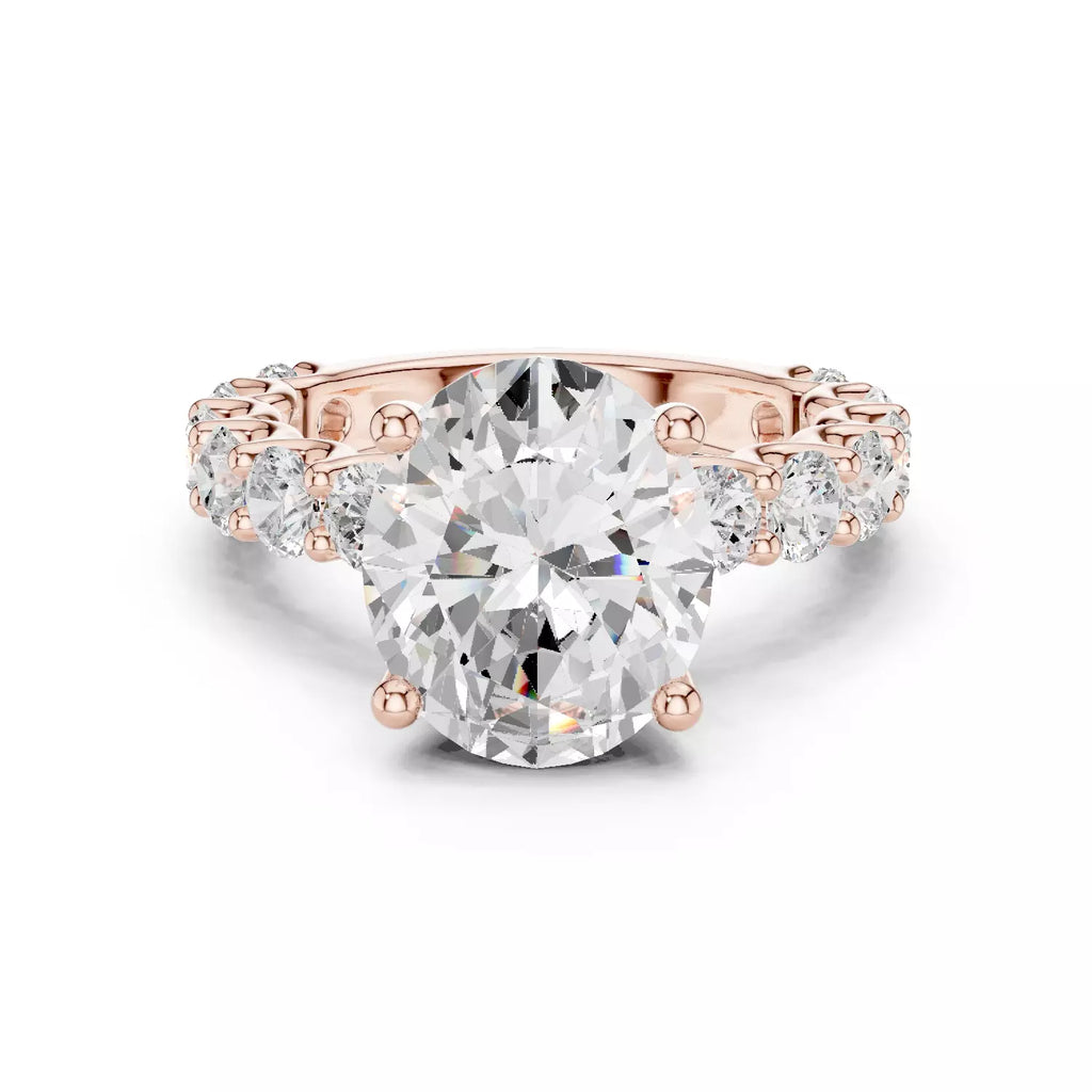 Eternity Solitaire Ring - Oval