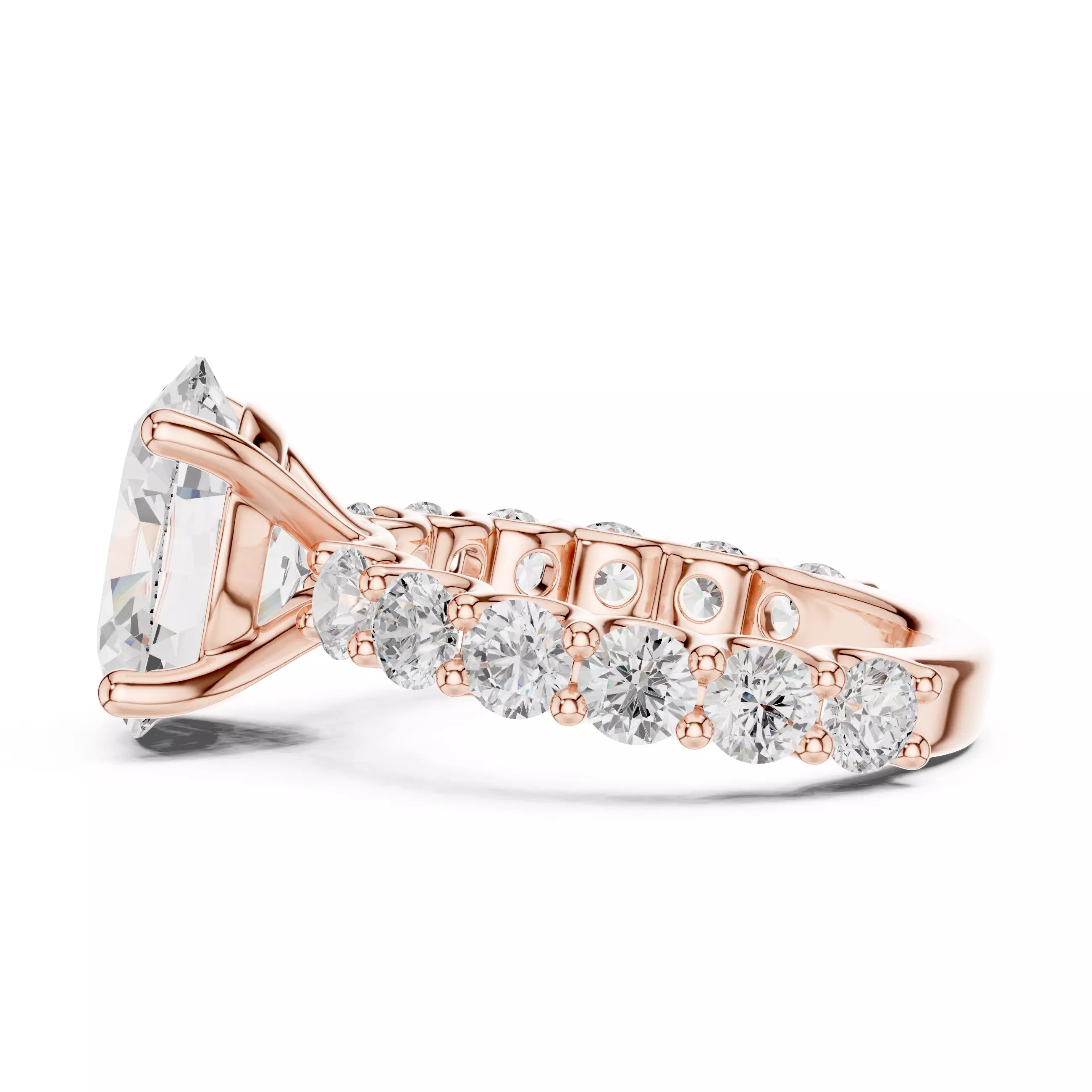 Eternity Solitaire Ring - Oval