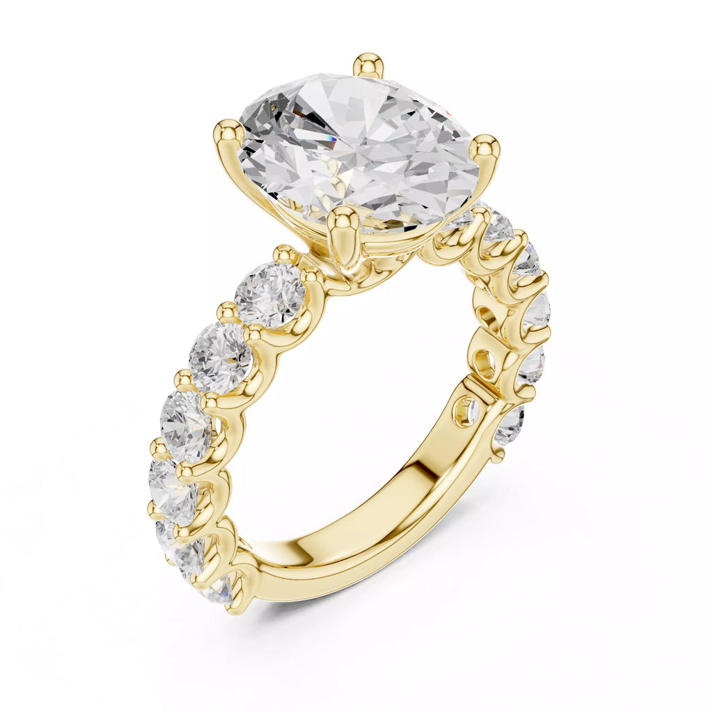 Eternity Solitaire Ring - Oval