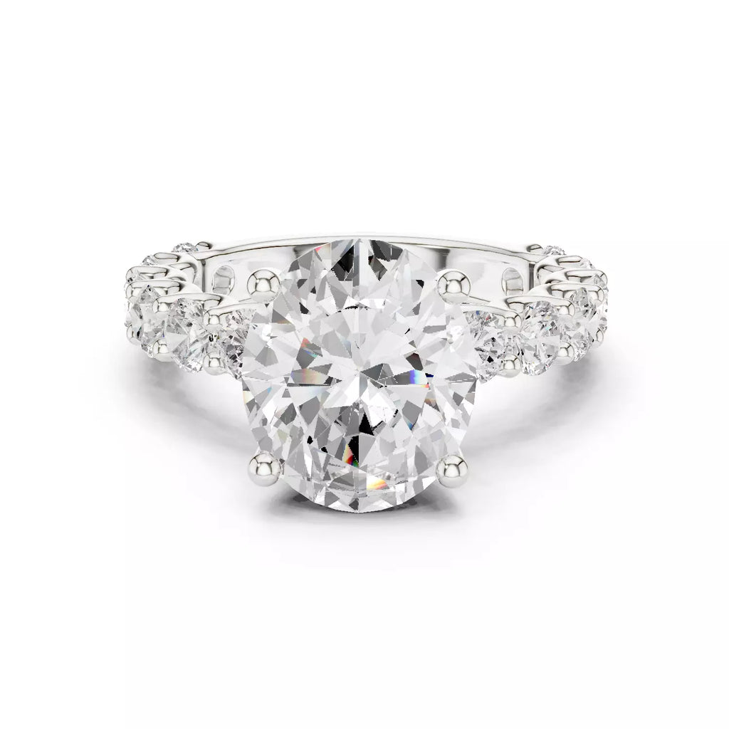 Eternity Solitaire Ring - Oval