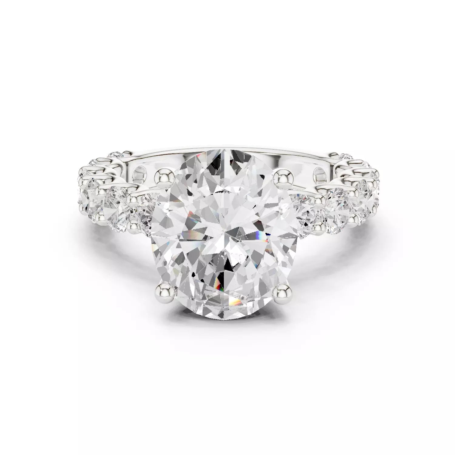 Eternity Solitaire Ring - Oval
