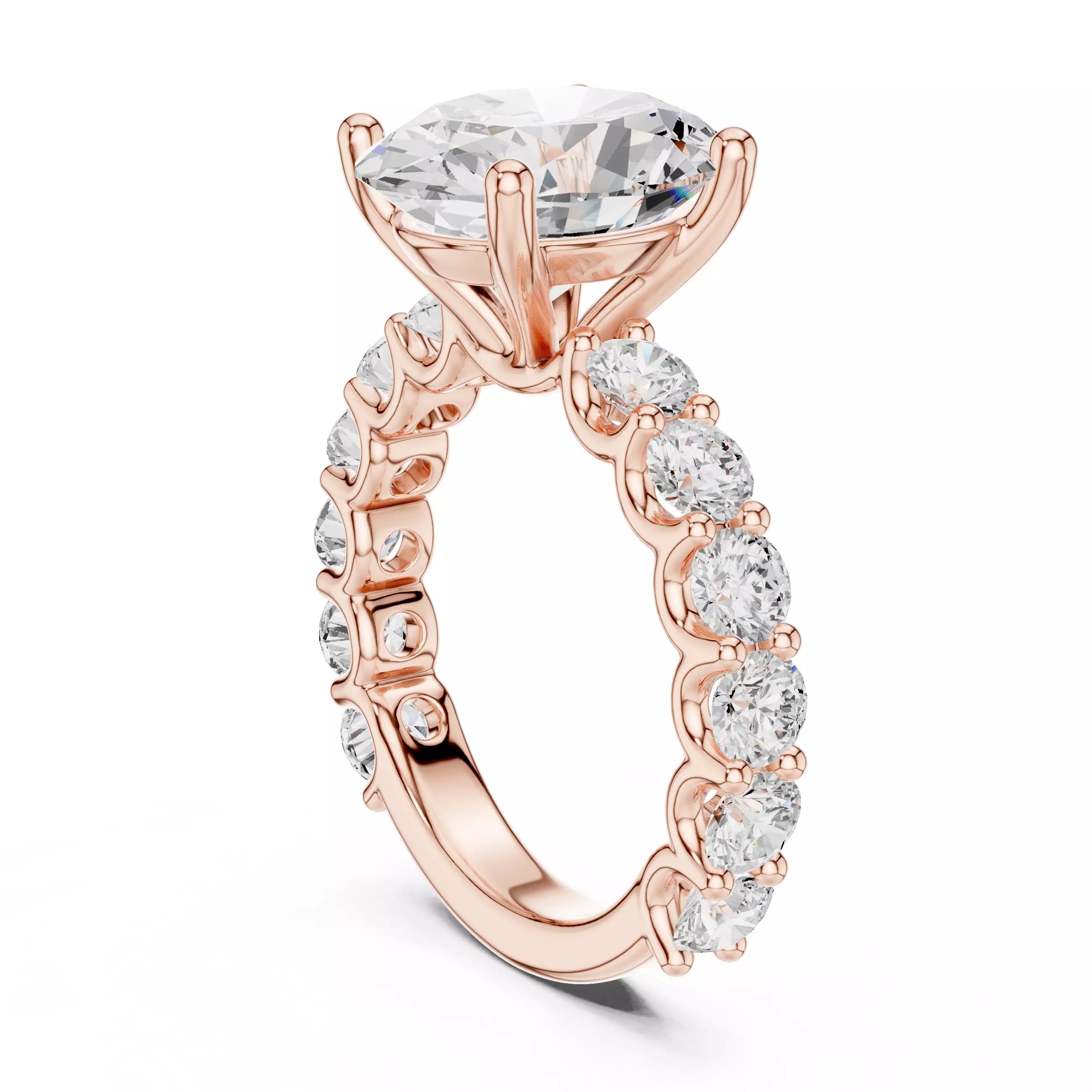 Eternity Solitaire Ring - Oval