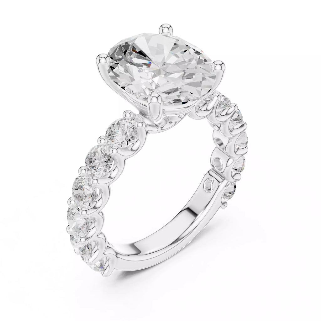 Eternity Solitaire Ring - Oval