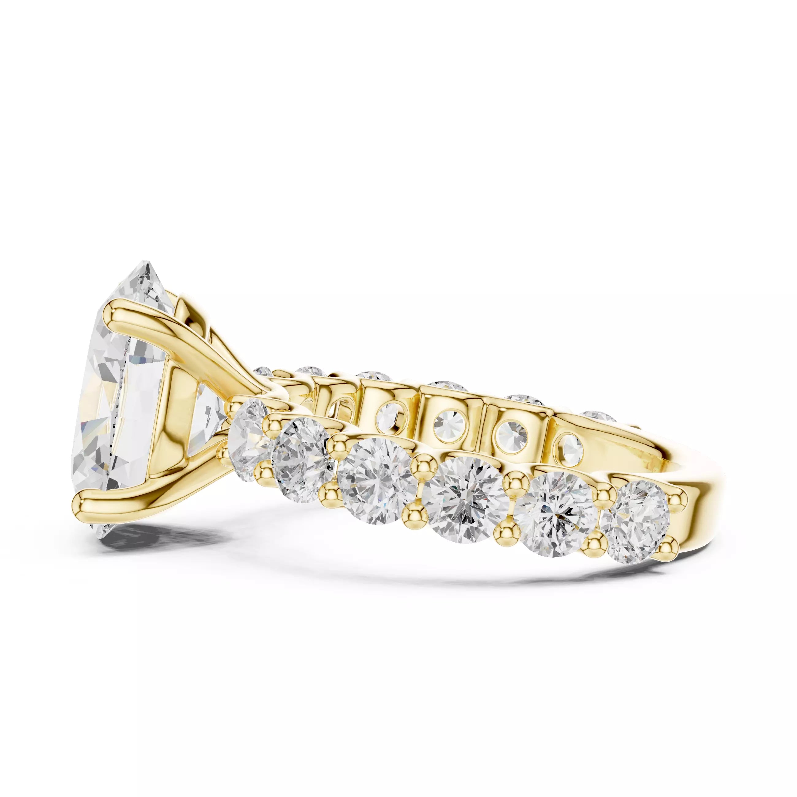 Eternity Solitaire Ring - Oval