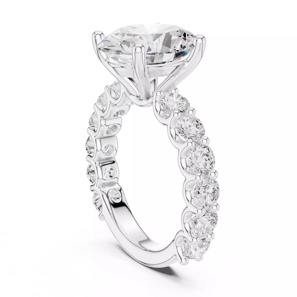 Eternity Solitaire Ring - Oval