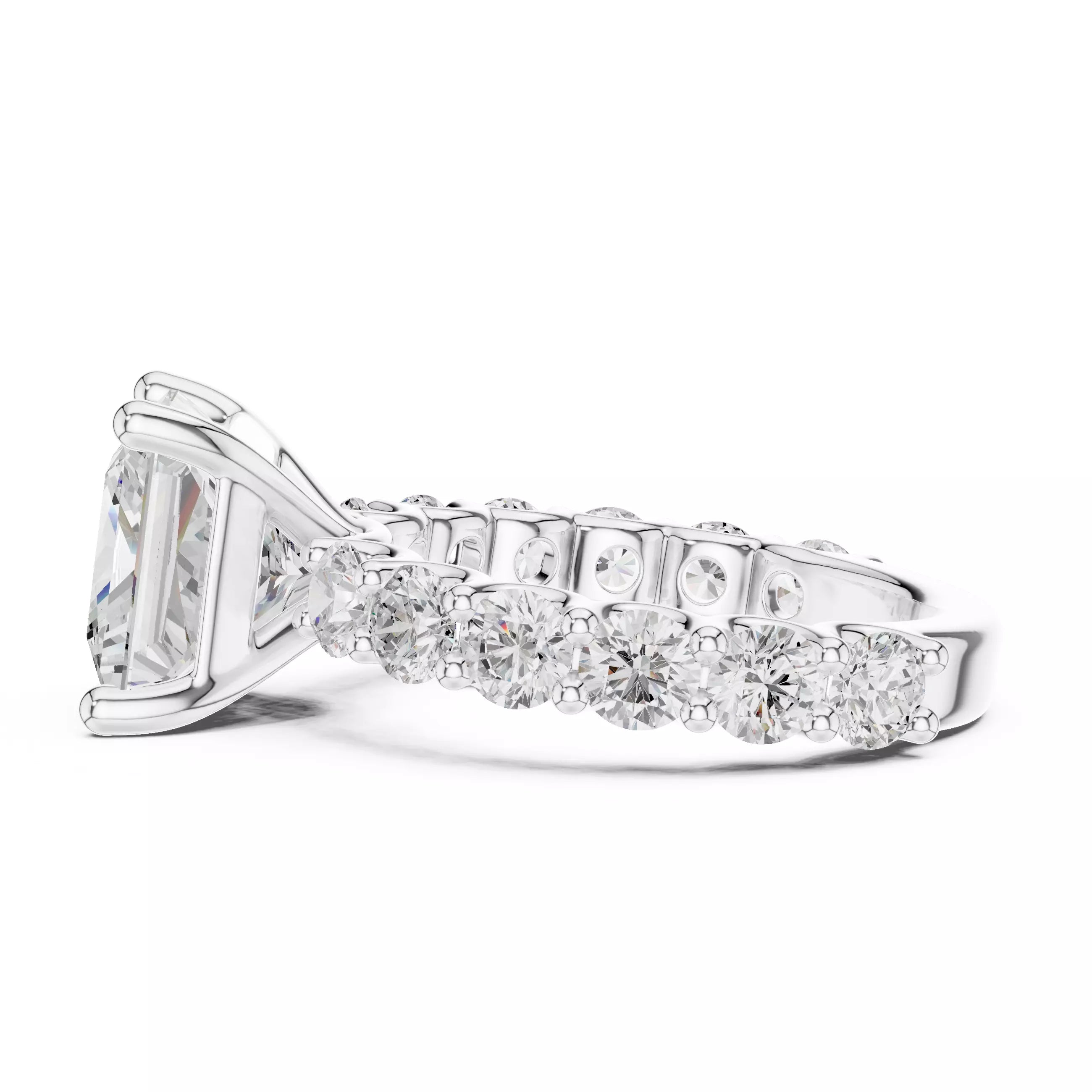 Eternity Solitaire Ring - Princess
