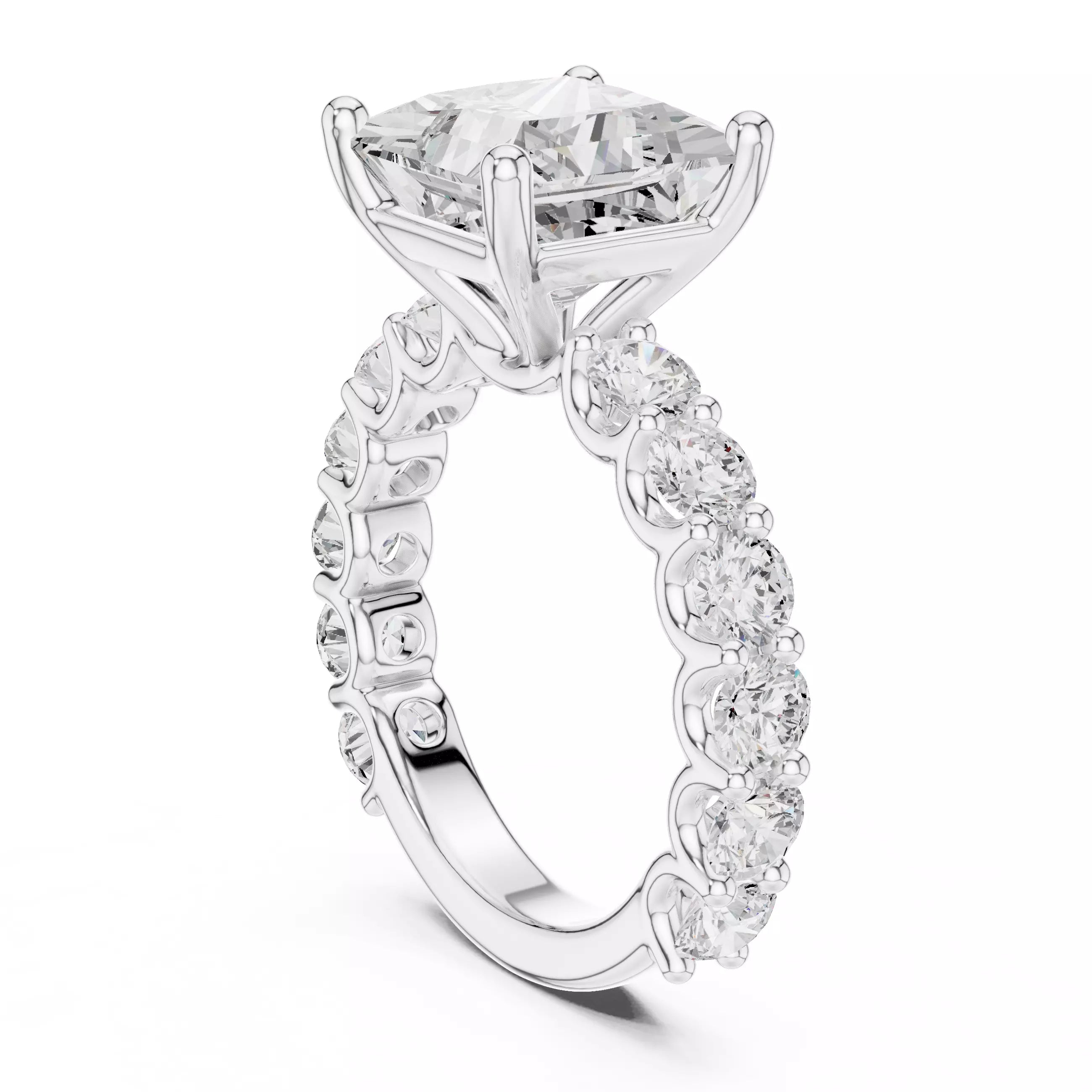Eternity Solitaire Ring - Princess
