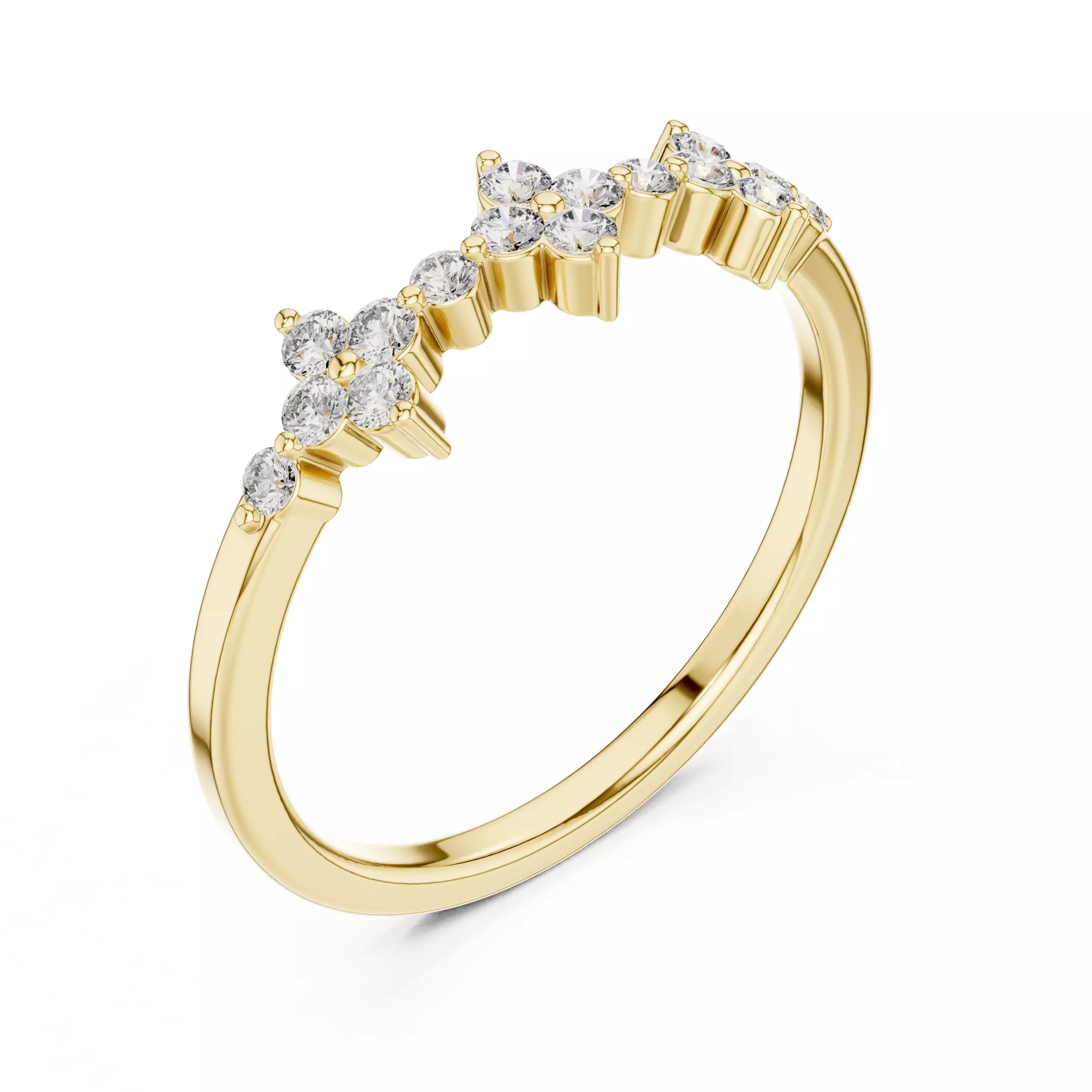 Floral Cluster Ring