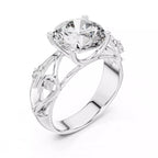 Lovers Detail Cathedral Ring - Round