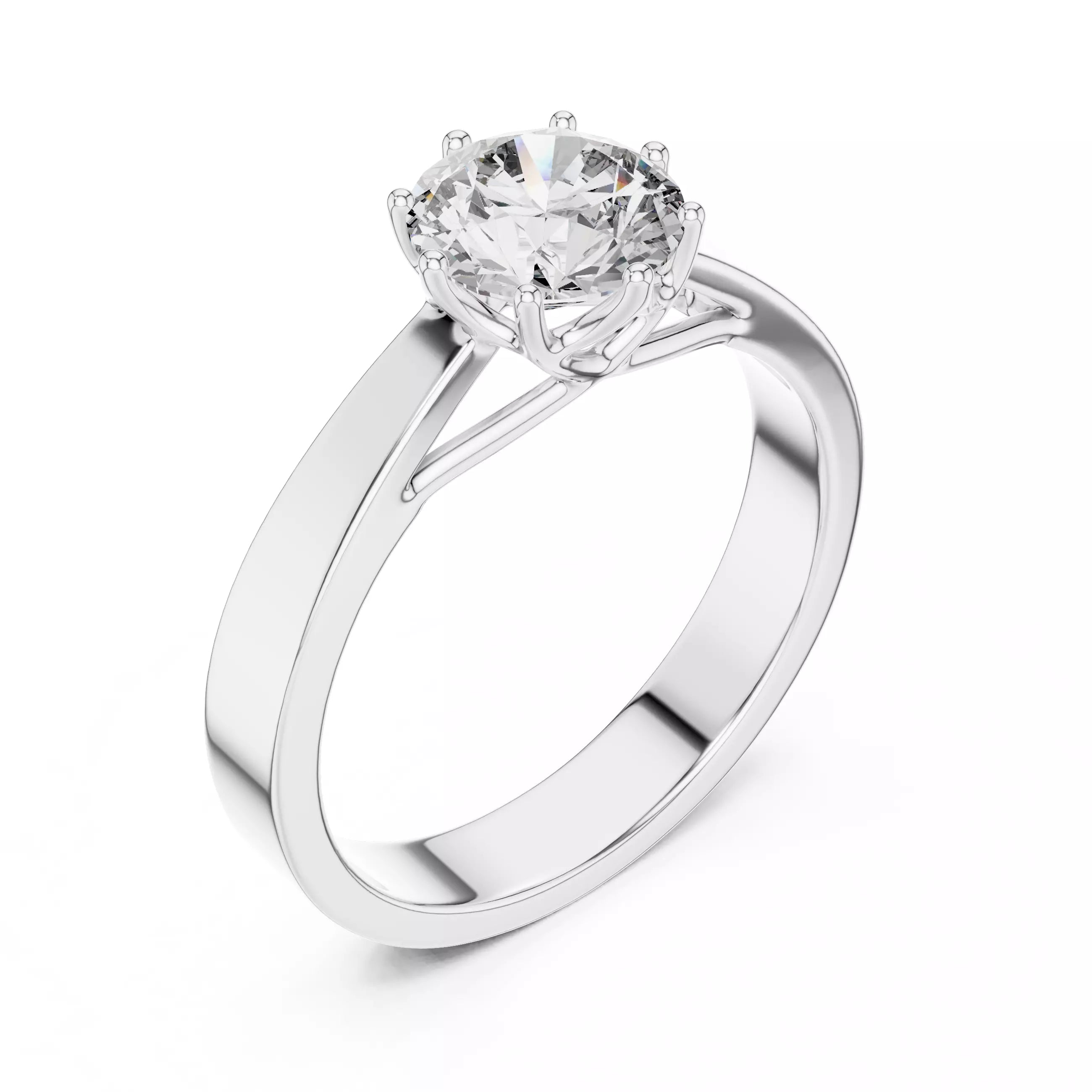 Petal Set Cathedral Ring - Round