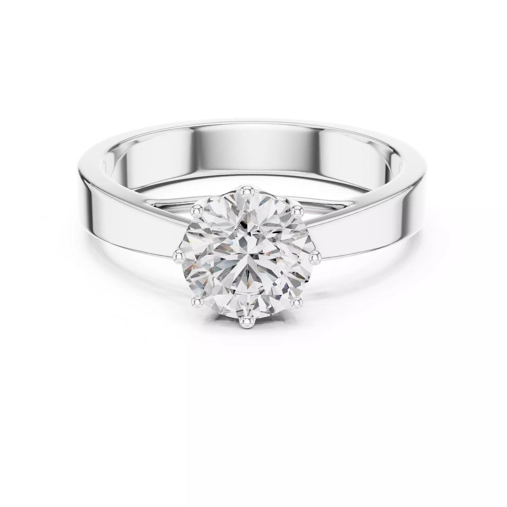 Petal Set Cathedral Ring - Round