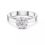 Petal Set Cathedral Ring - Round