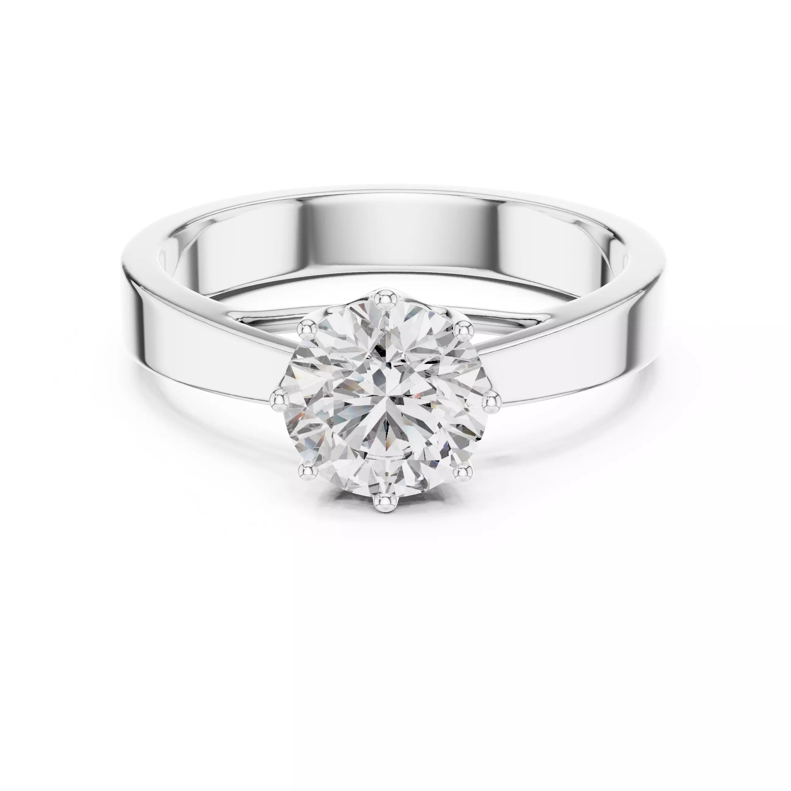 Petal Set Cathedral Ring - Round