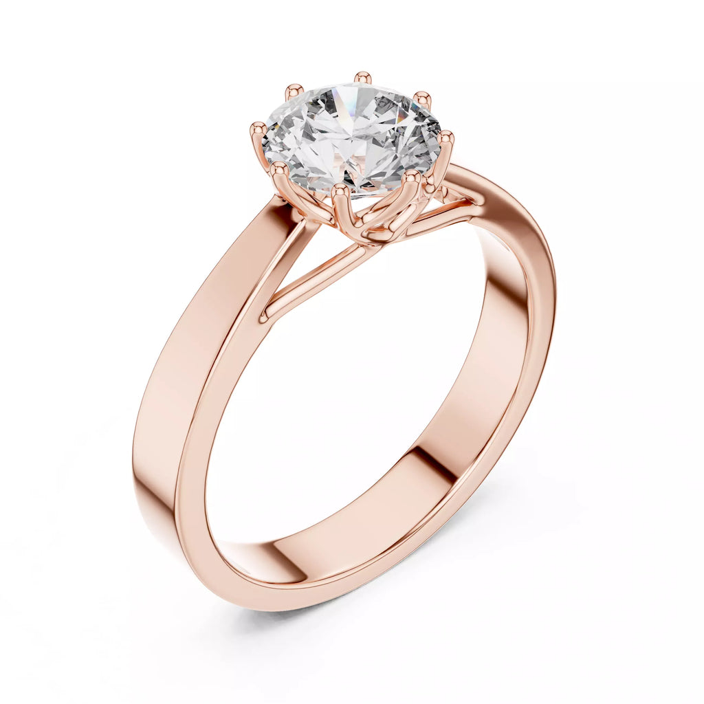 Petal Set Cathedral Ring - Round